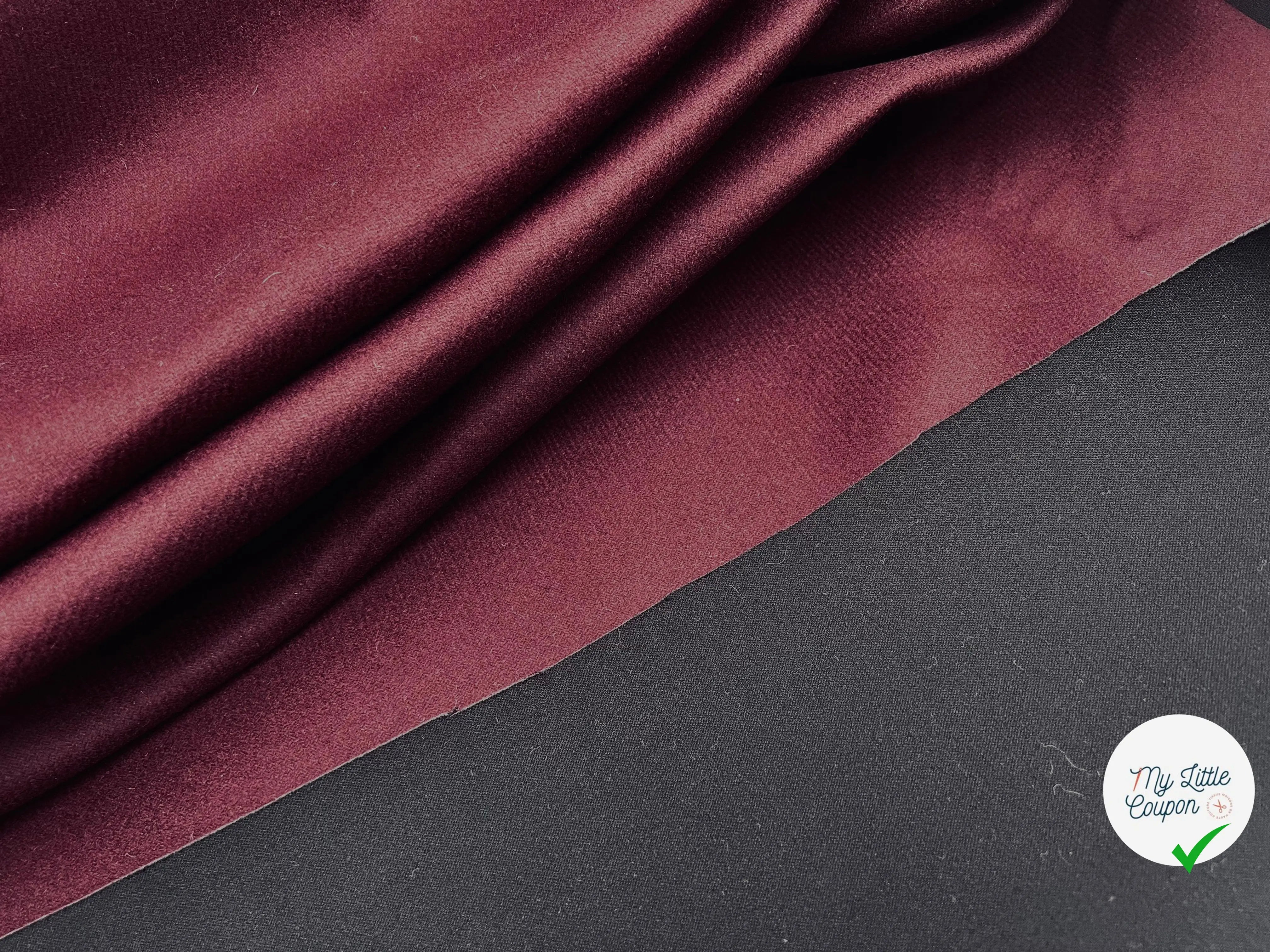LAINAGE CONTRECOLLÉ POLYURÉTHANE FOAM BORDEAUX - coupon de tissu de 3 mètres - My Little Coupon - tissu - coudre
