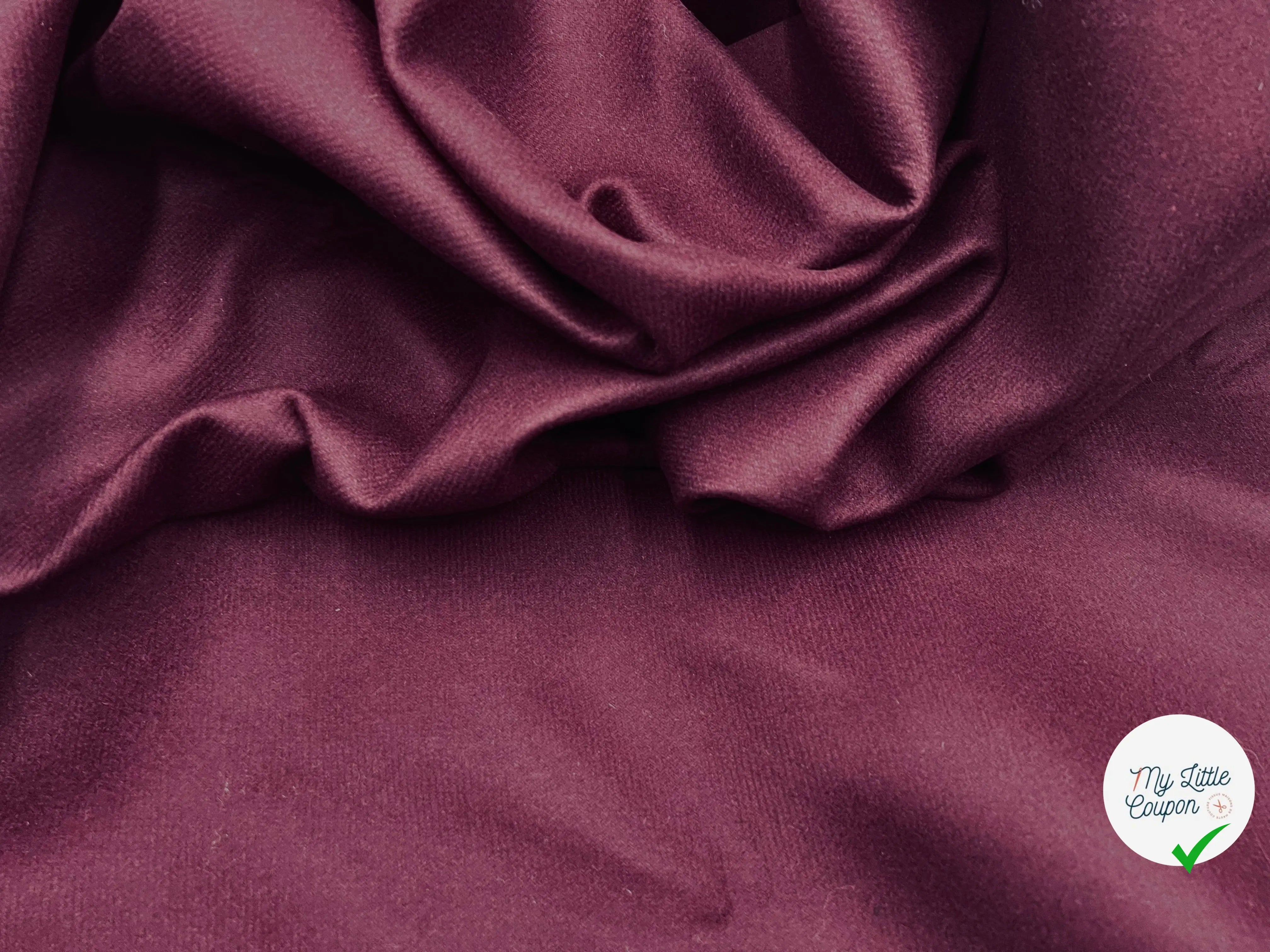LAINAGE CONTRECOLLÉ POLYURÉTHANE FOAM BORDEAUX - coupon de tissu de 3 mètres - My Little Coupon - tissu - coudre