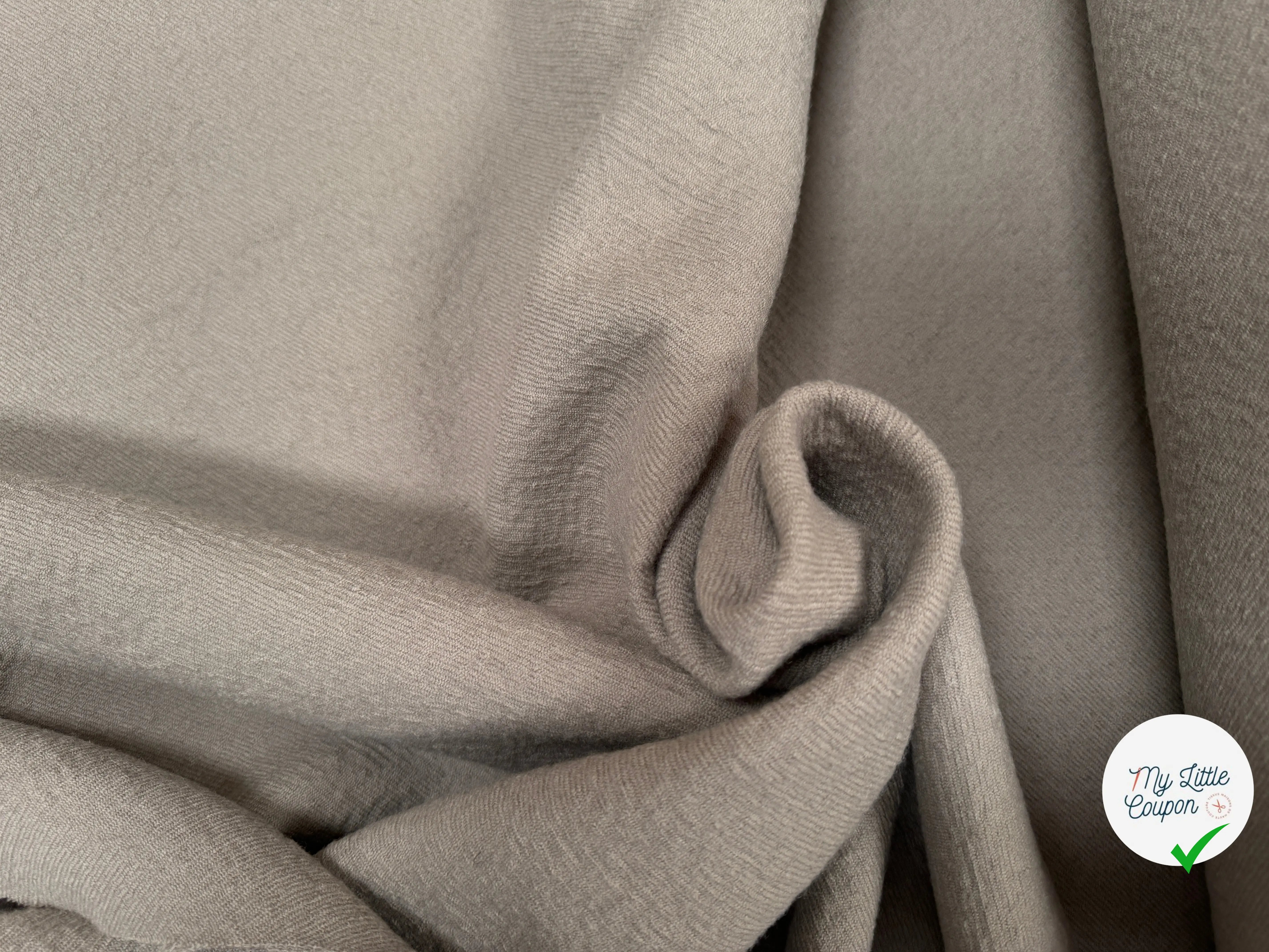 LAINAGE DRILL 100% LAINE VIERGE GRIS CLAIR - My Little Coupon