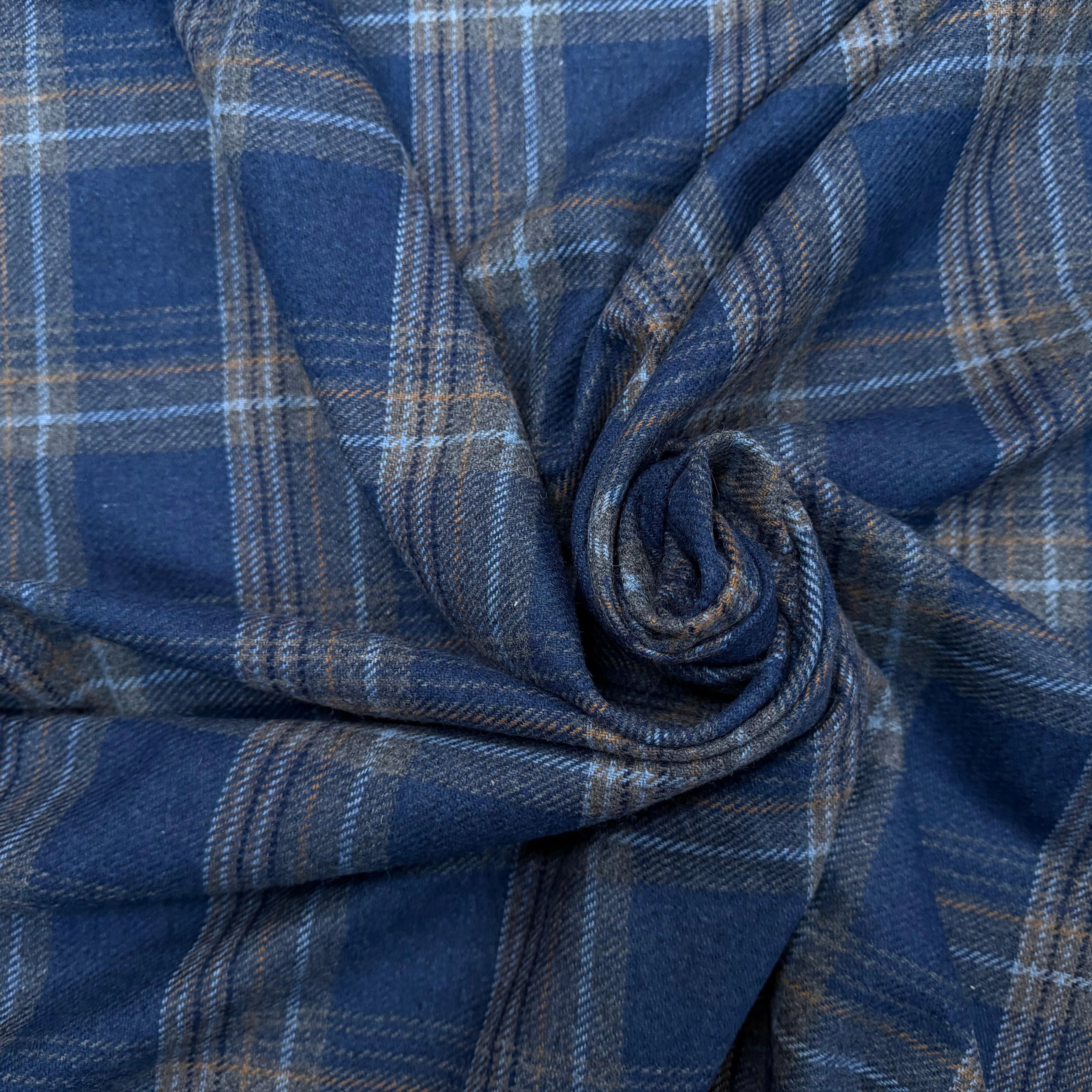 LAINAGE ECOSSAIS BLEU CARREAUX GRIS - My Little Coupon