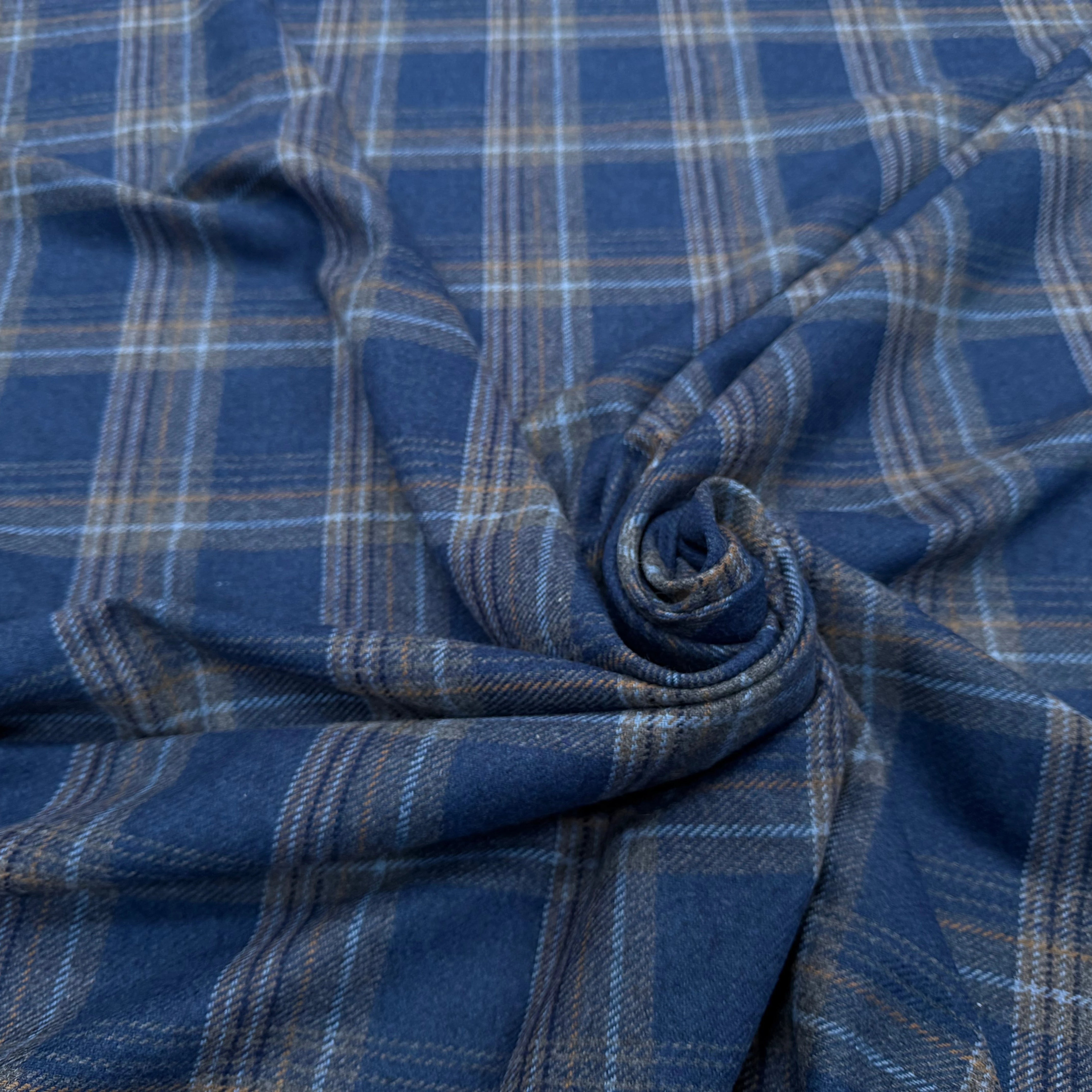 LAINAGE ECOSSAIS BLEU CARREAUX GRIS - My Little Coupon