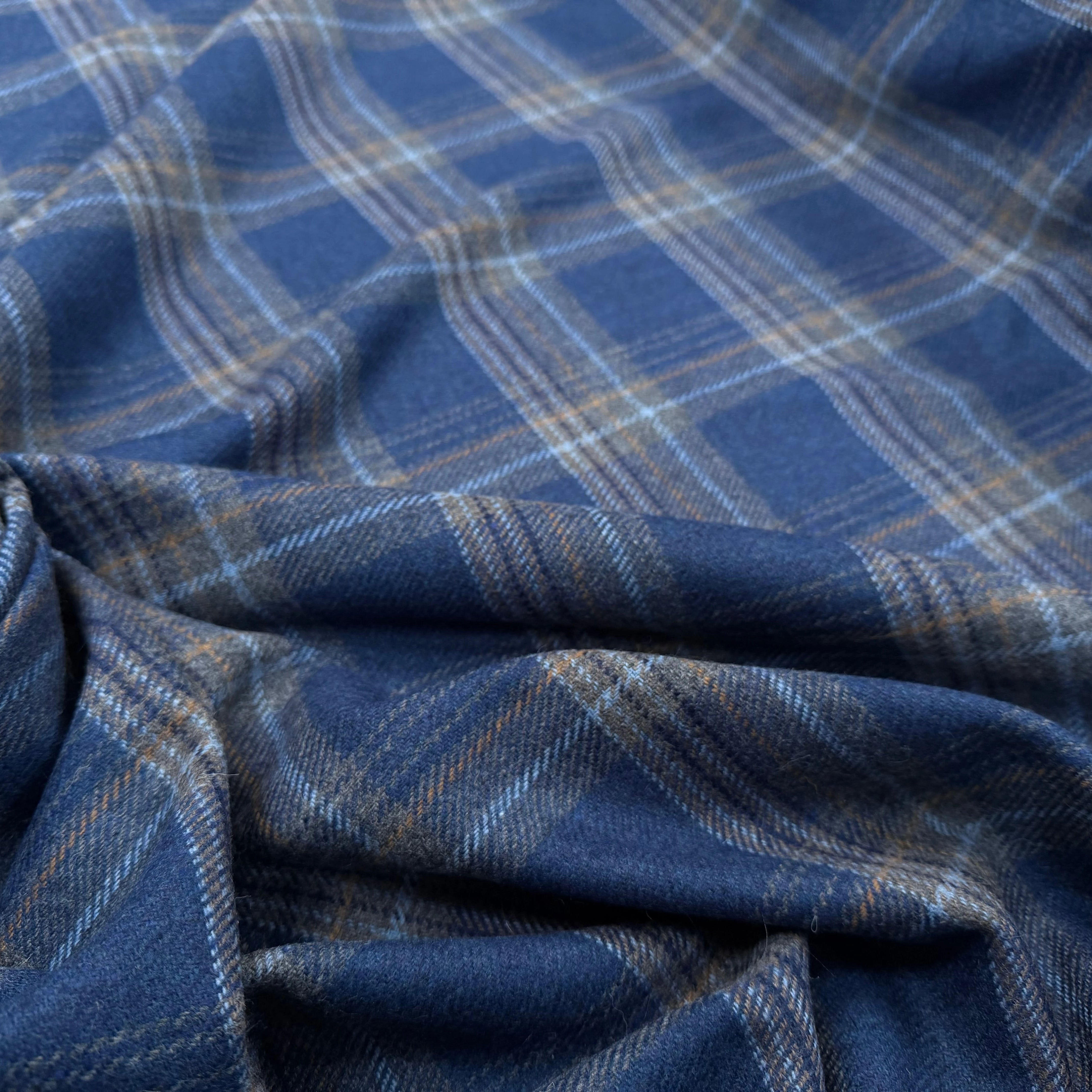 LAINAGE ECOSSAIS BLEU CARREAUX GRIS - My Little Coupon