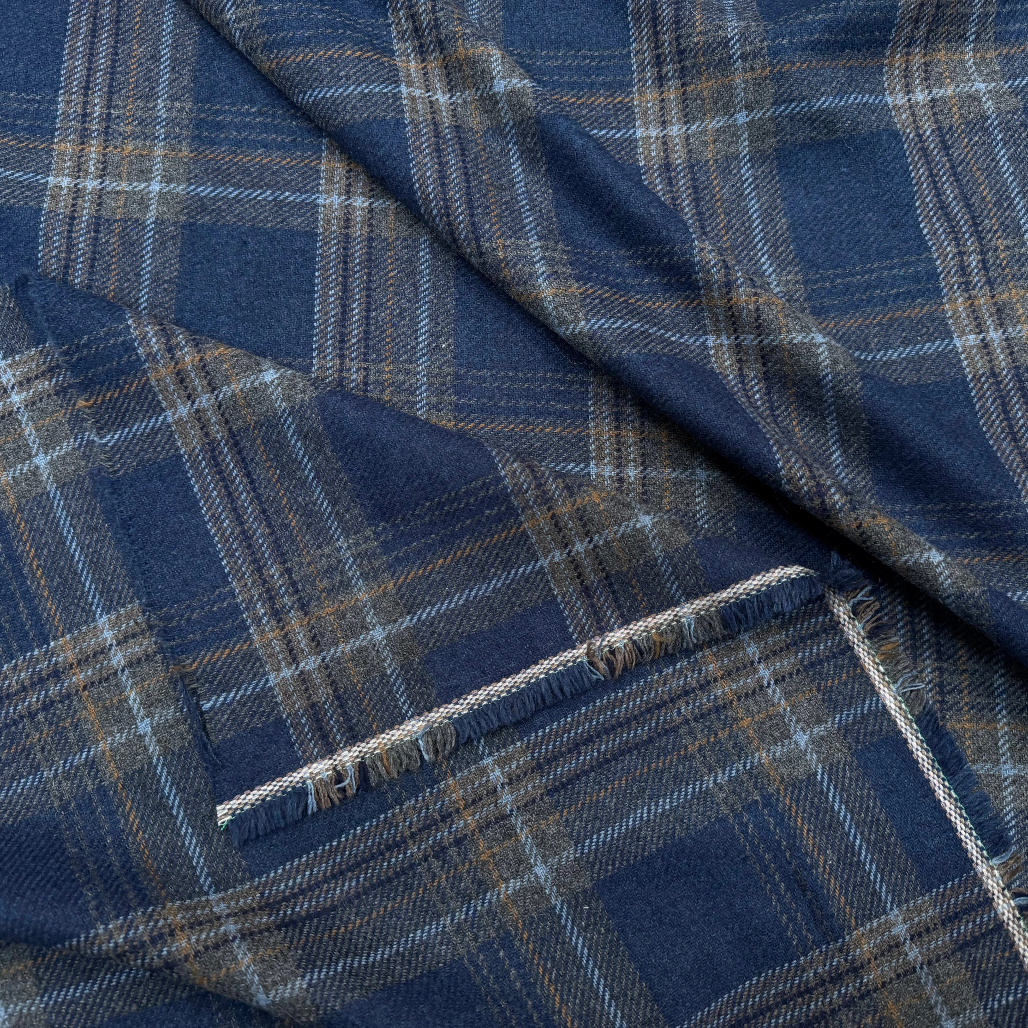 LAINAGE ECOSSAIS BLEU CARREAUX GRIS - My Little Coupon