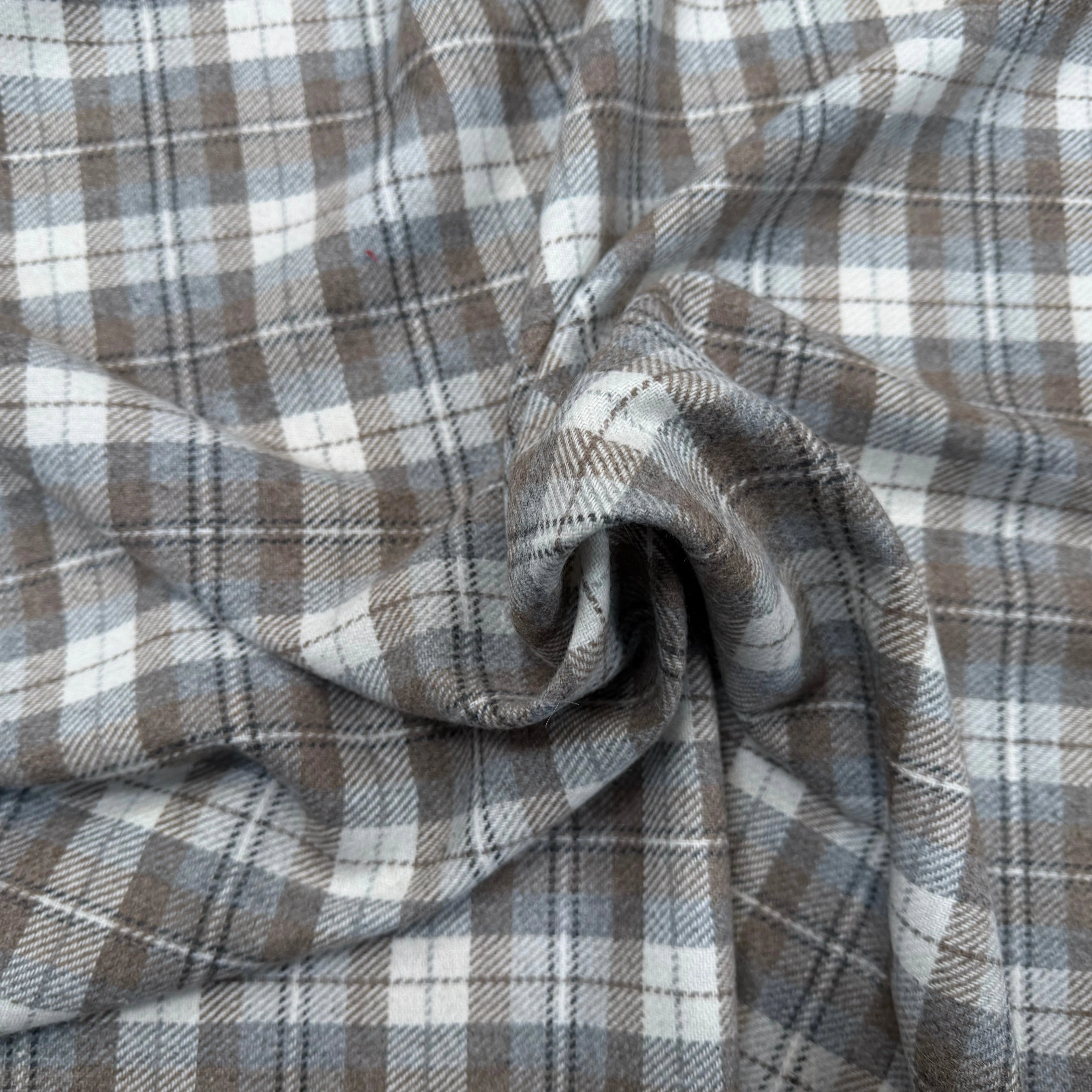 LAINAGE ECOSSAIS GRIS BLEU CLAIR - My Little Coupon