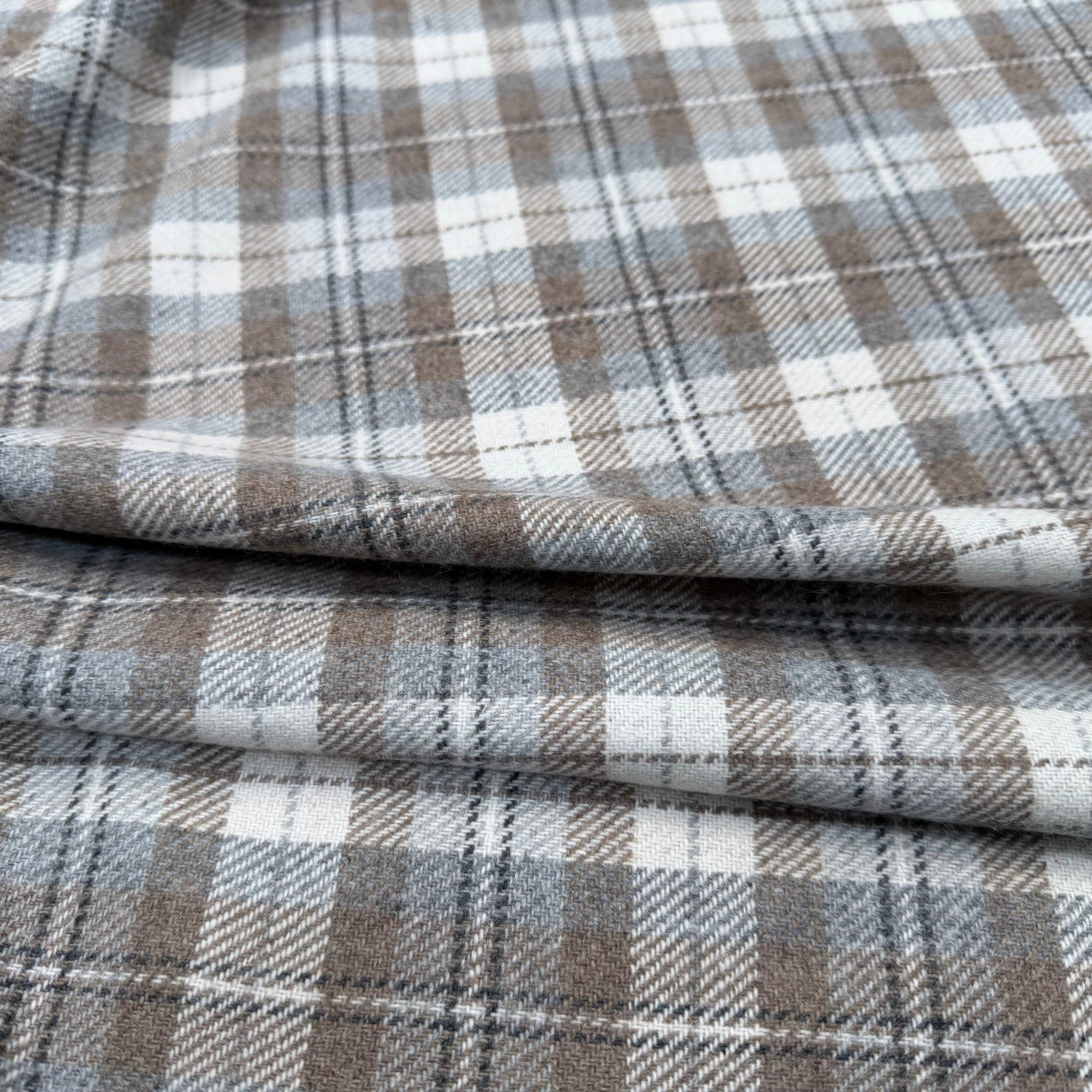 LAINAGE ECOSSAIS GRIS BLEU CLAIR - My Little Coupon