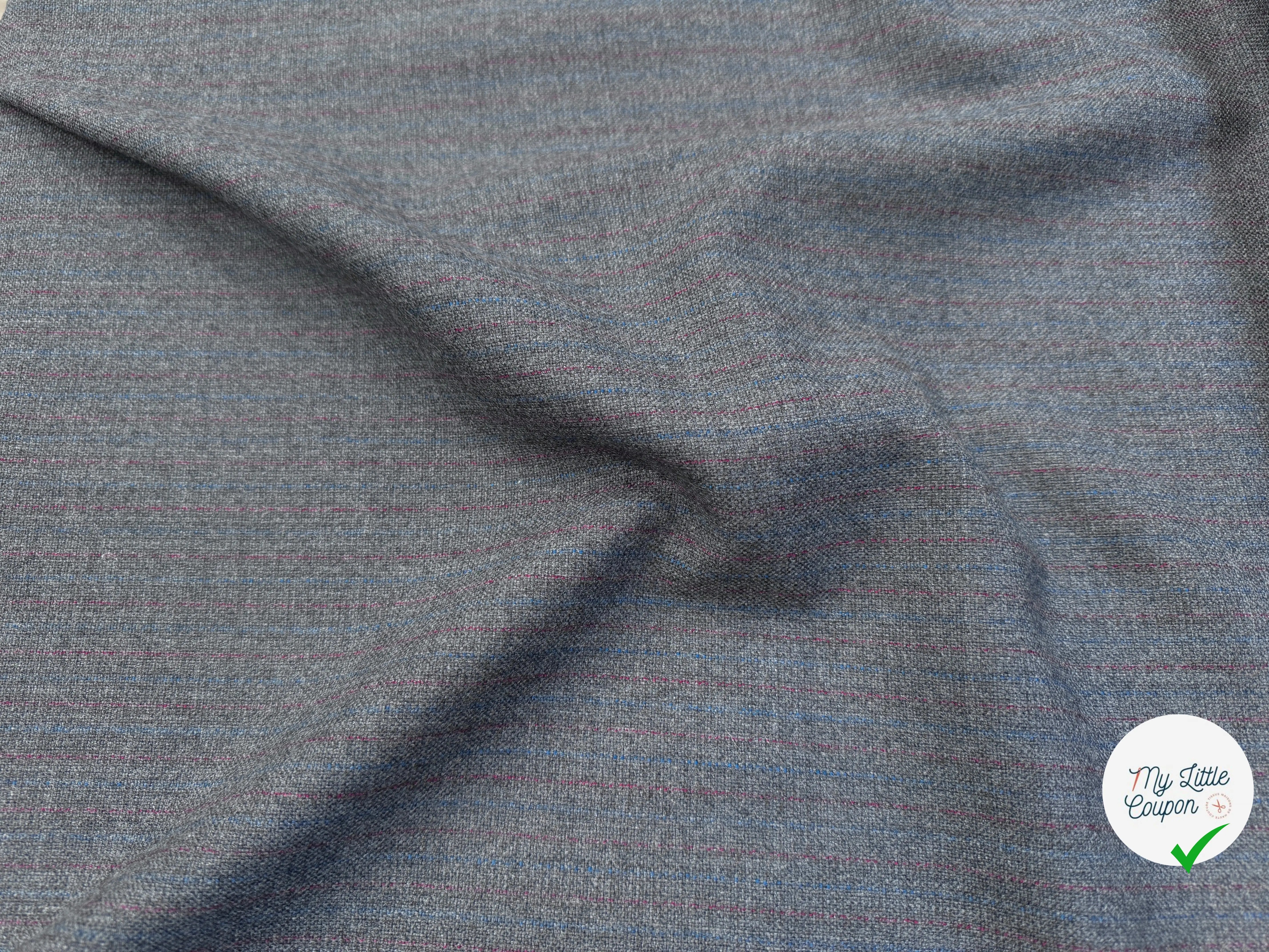 LAINAGE GRIS FILIGRANE ROUGE MSO