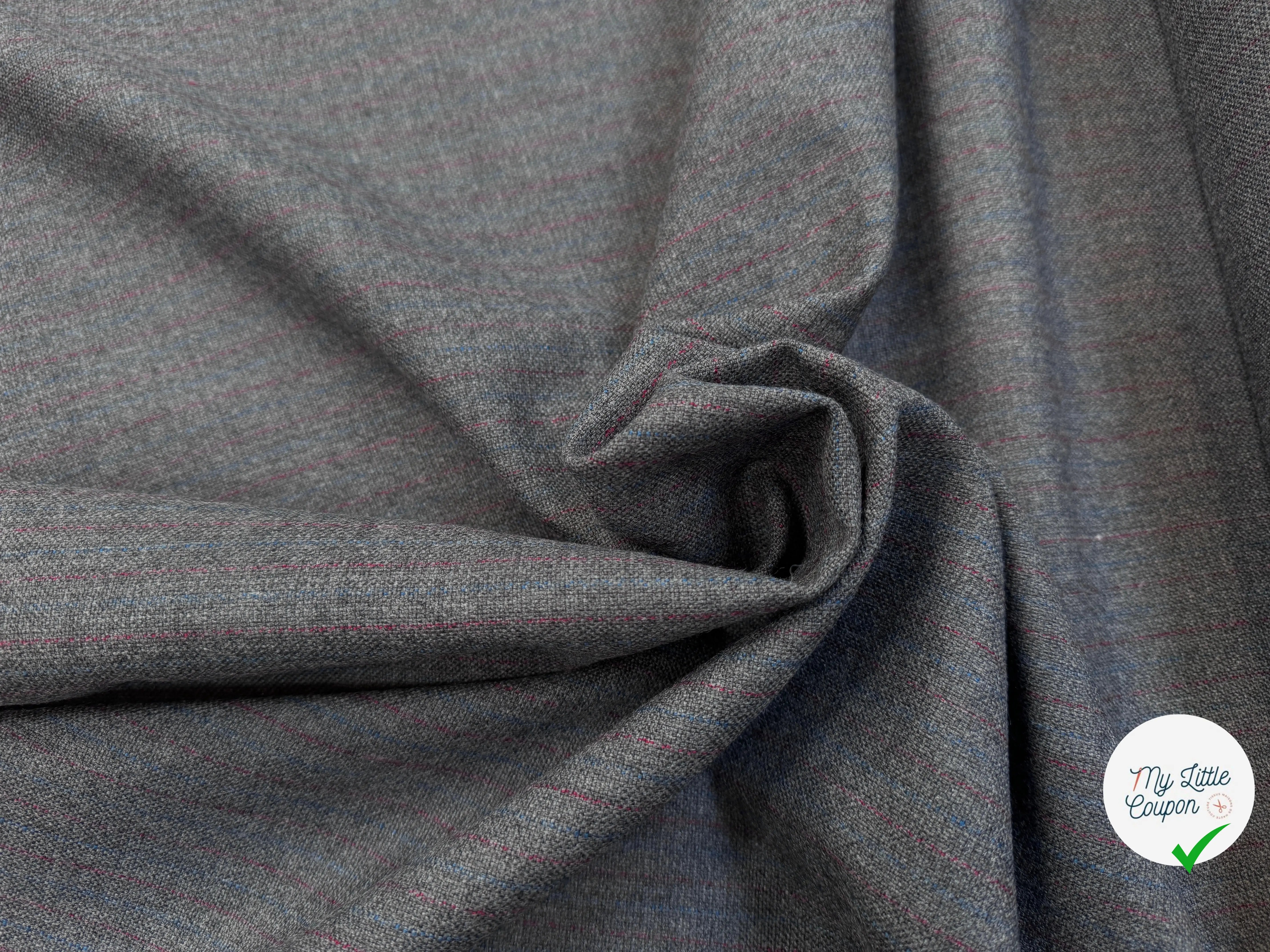 LAINAGE GRIS FILIGRANE ROUGE MSO