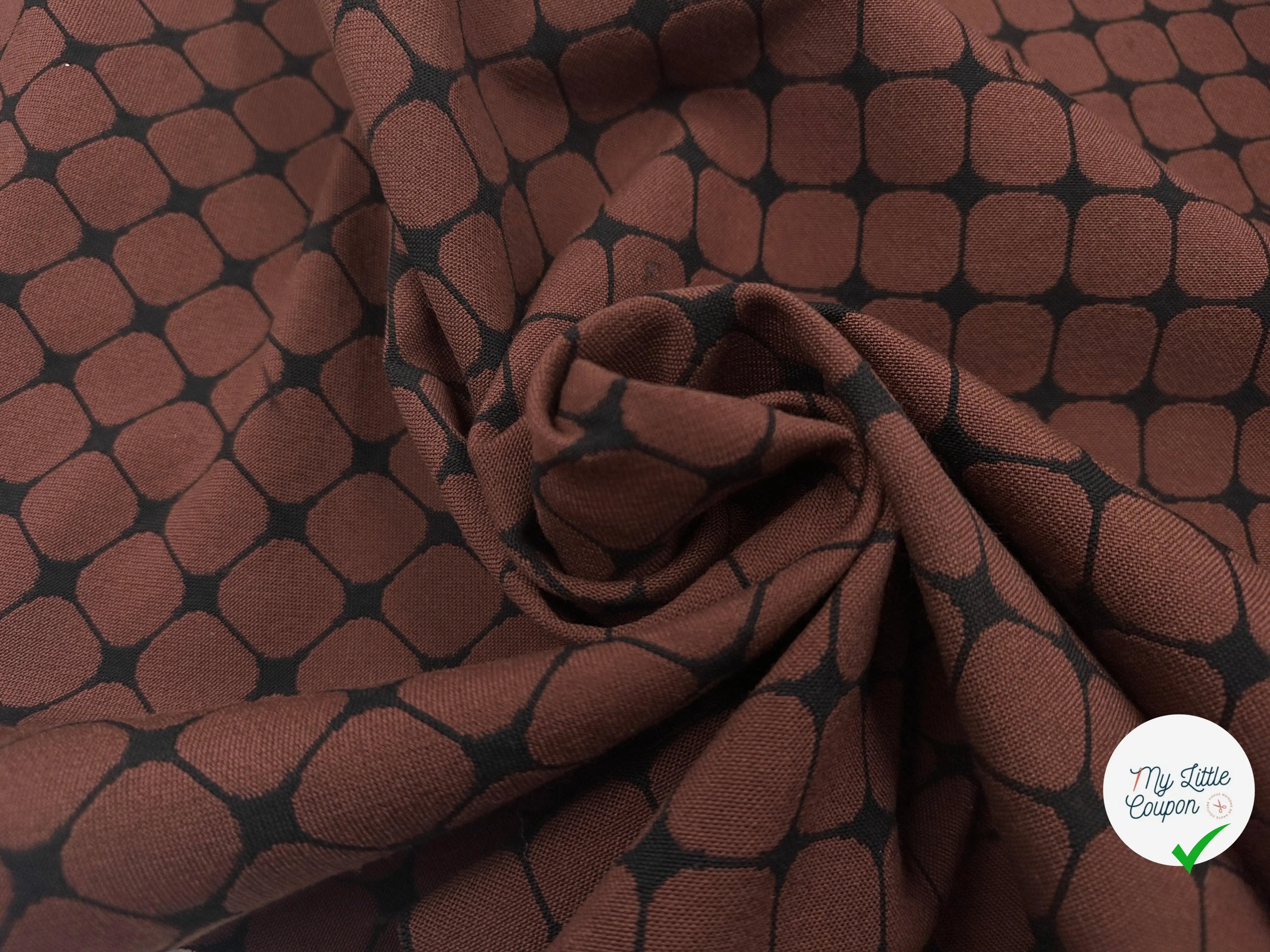 LAINAGE JACQUARD GRANDE CROIX HAVANA 70'S RÉVERSIBLE - My Little Coupon - tissu - coudre