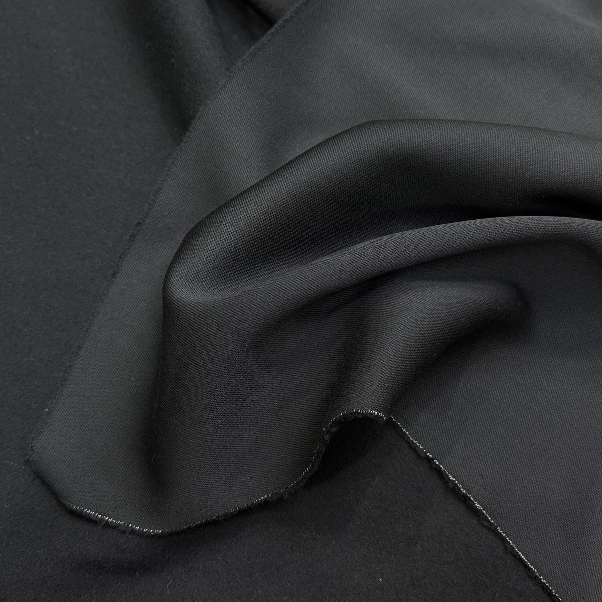 LAINAGE LOURD NOIR FACE SATINÉE ET FACE GRATTÉE 100% LAINE VIERGE - My Little Coupon