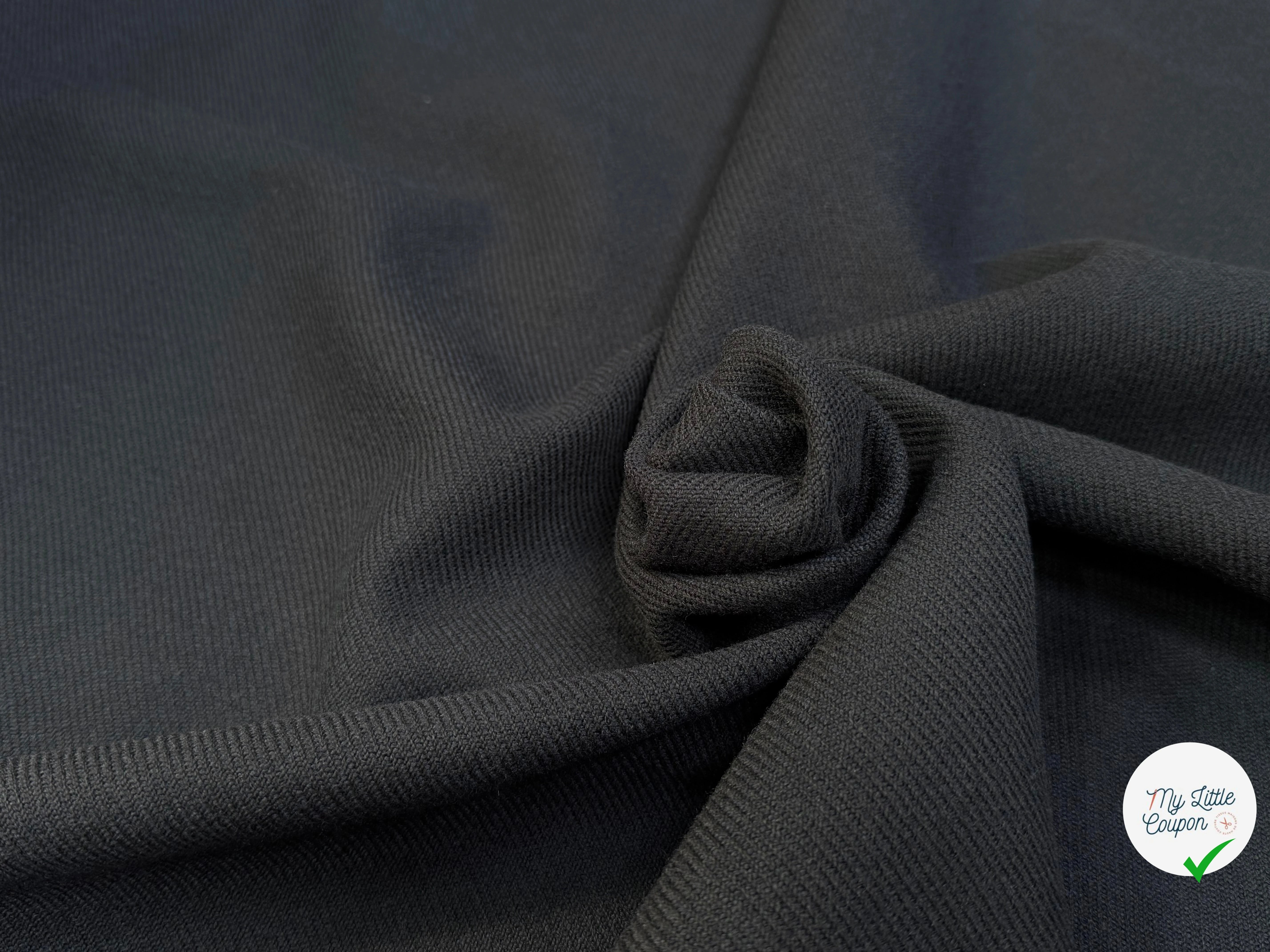 LAINAGE LOURD NOIR NAVY BELLE TENUE 52% LAINE VIERGE - My Little Coupon