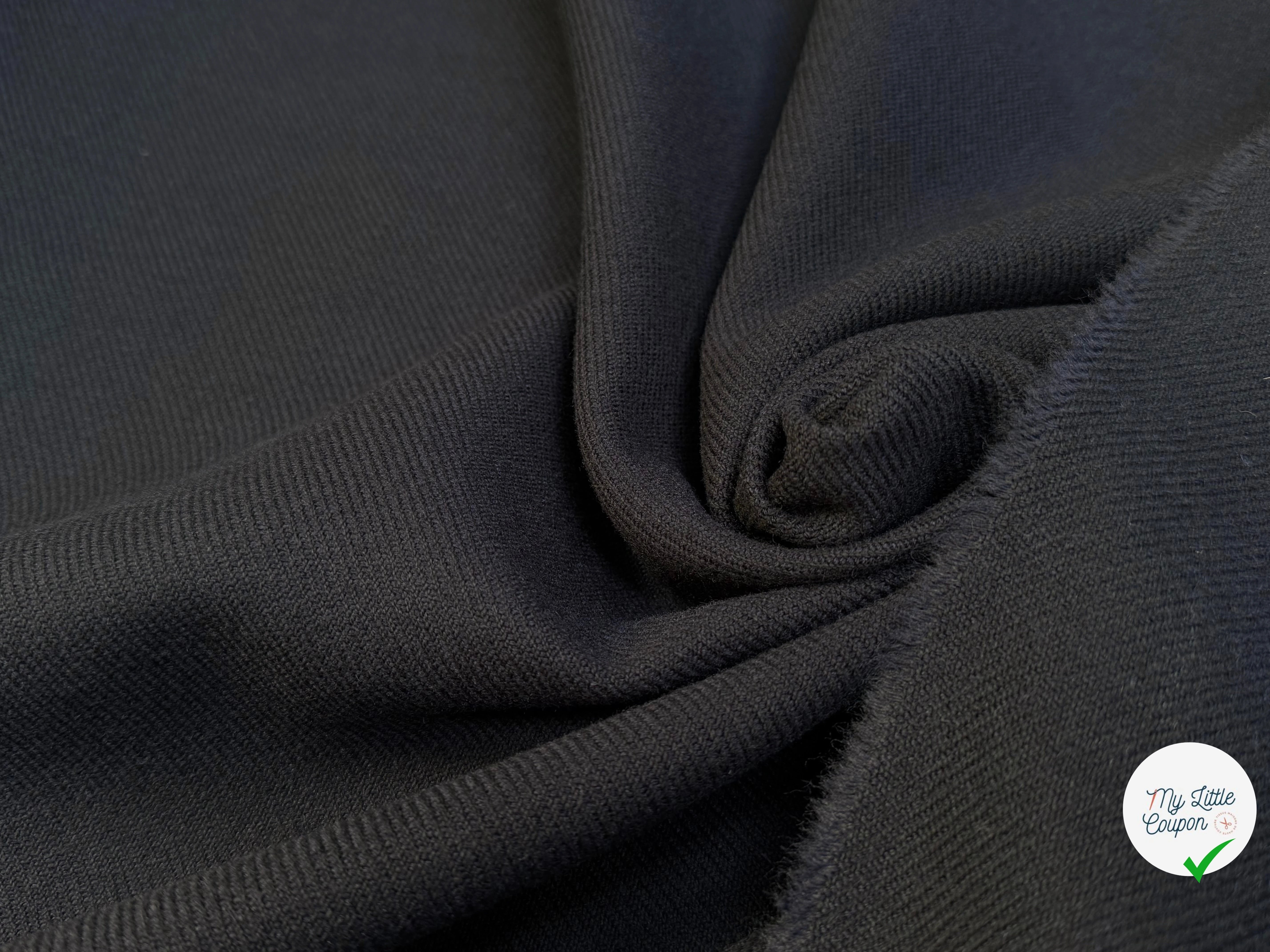 LAINAGE LOURD NOIR NAVY BELLE TENUE 52% LAINE VIERGE - My Little Coupon