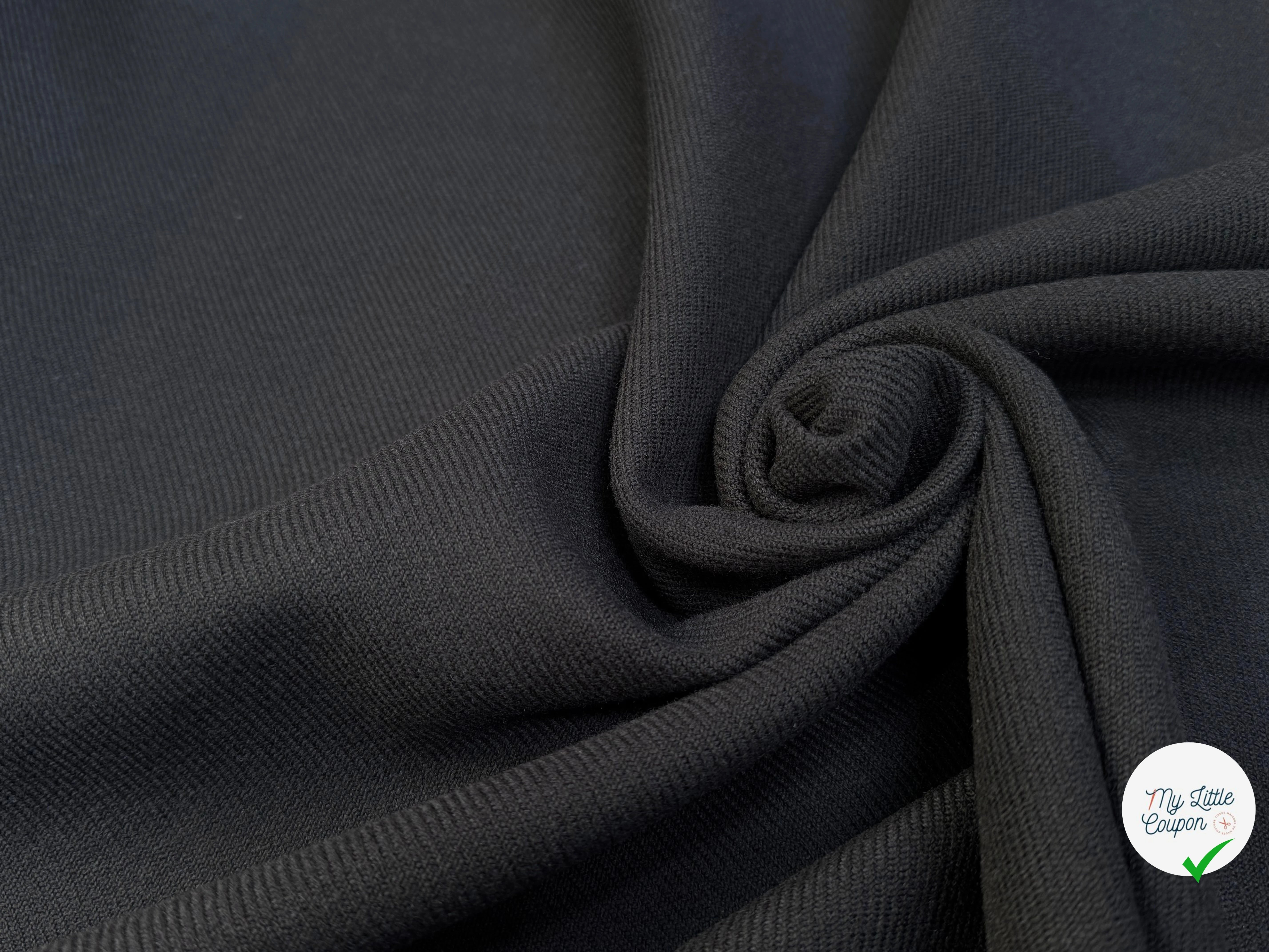 LAINAGE LOURD NOIR NAVY BELLE TENUE 52% LAINE VIERGE - My Little Coupon