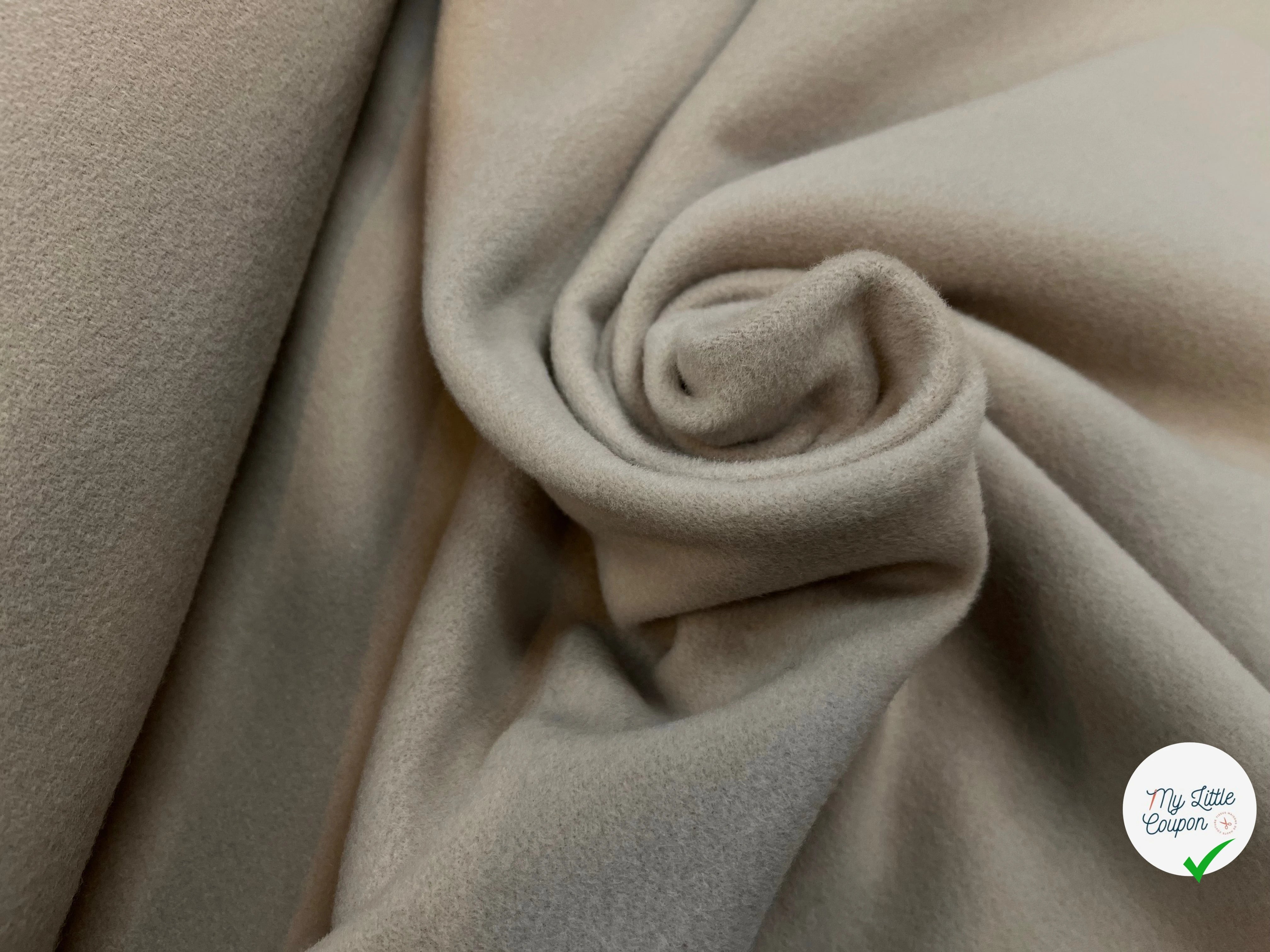 LAINAGE MANTEAU 100% CASHMERE BEIGE FONCÉ - My Little Coupon