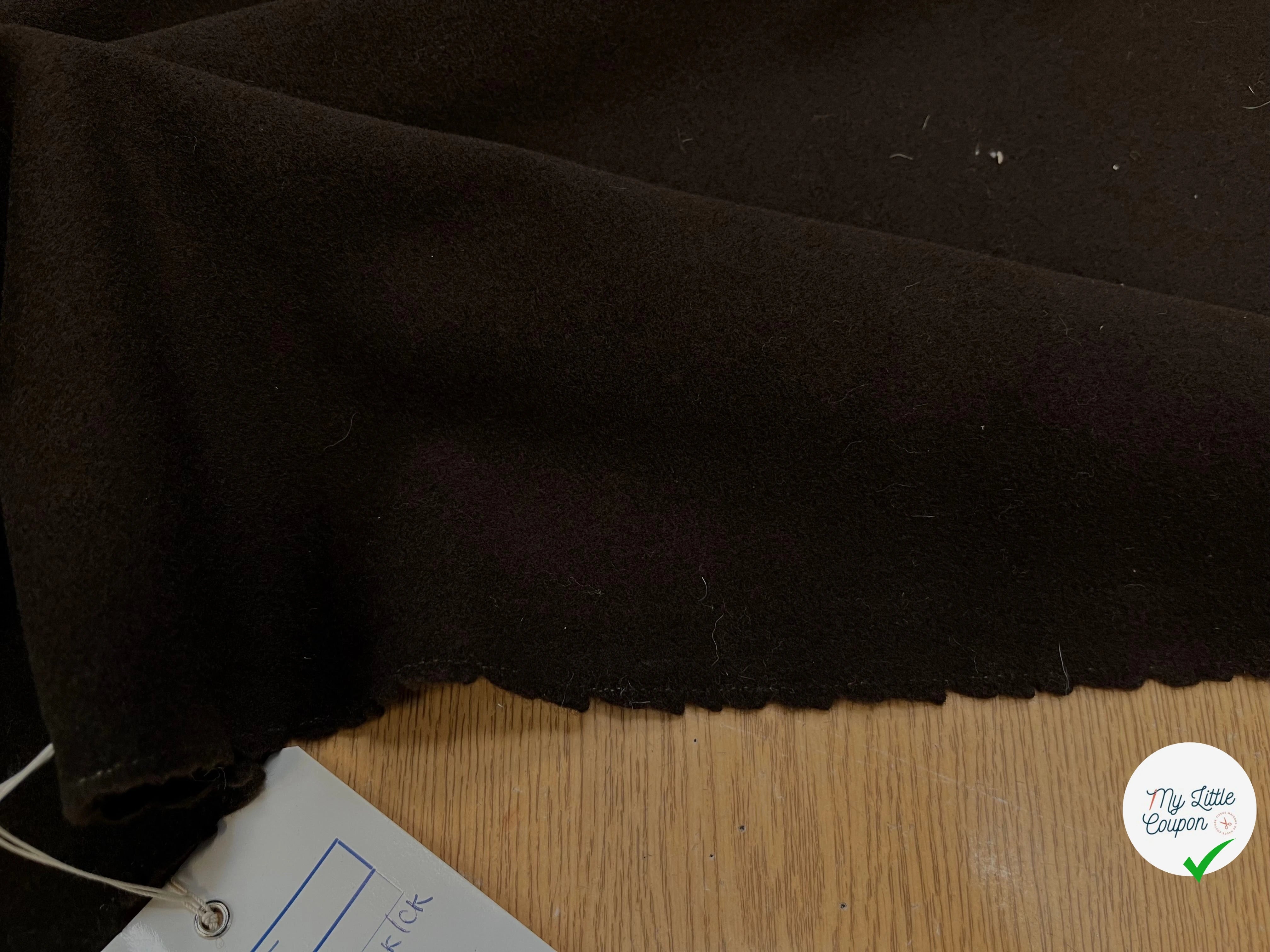 LAINAGE MANTEAU 100% CASHMERE CHOCOLAT NOIR - My Little Coupon