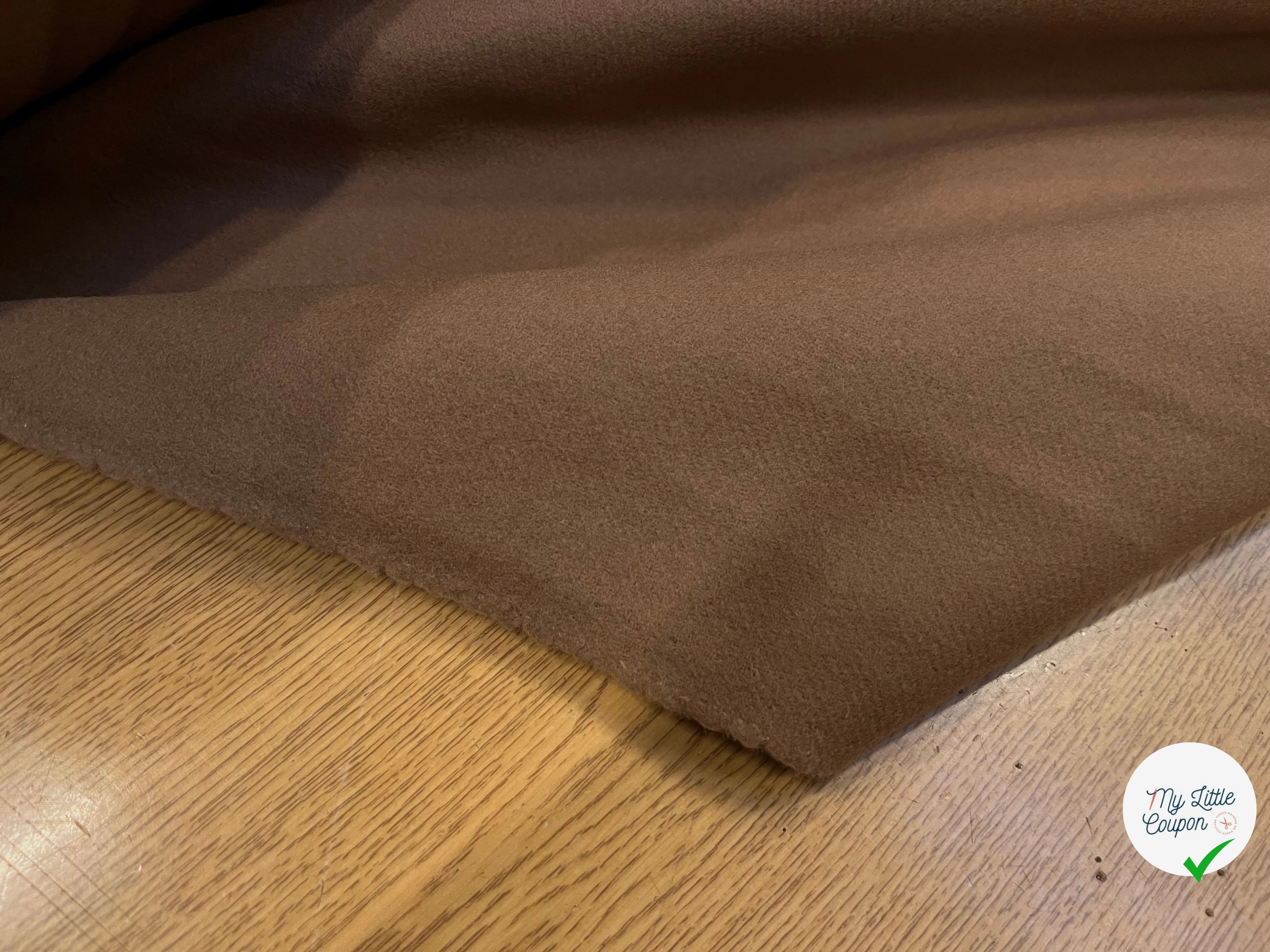 LAINAGE MANTEAU 100% LAINE CABAN CAMEL FONCÉ - My Little Coupon