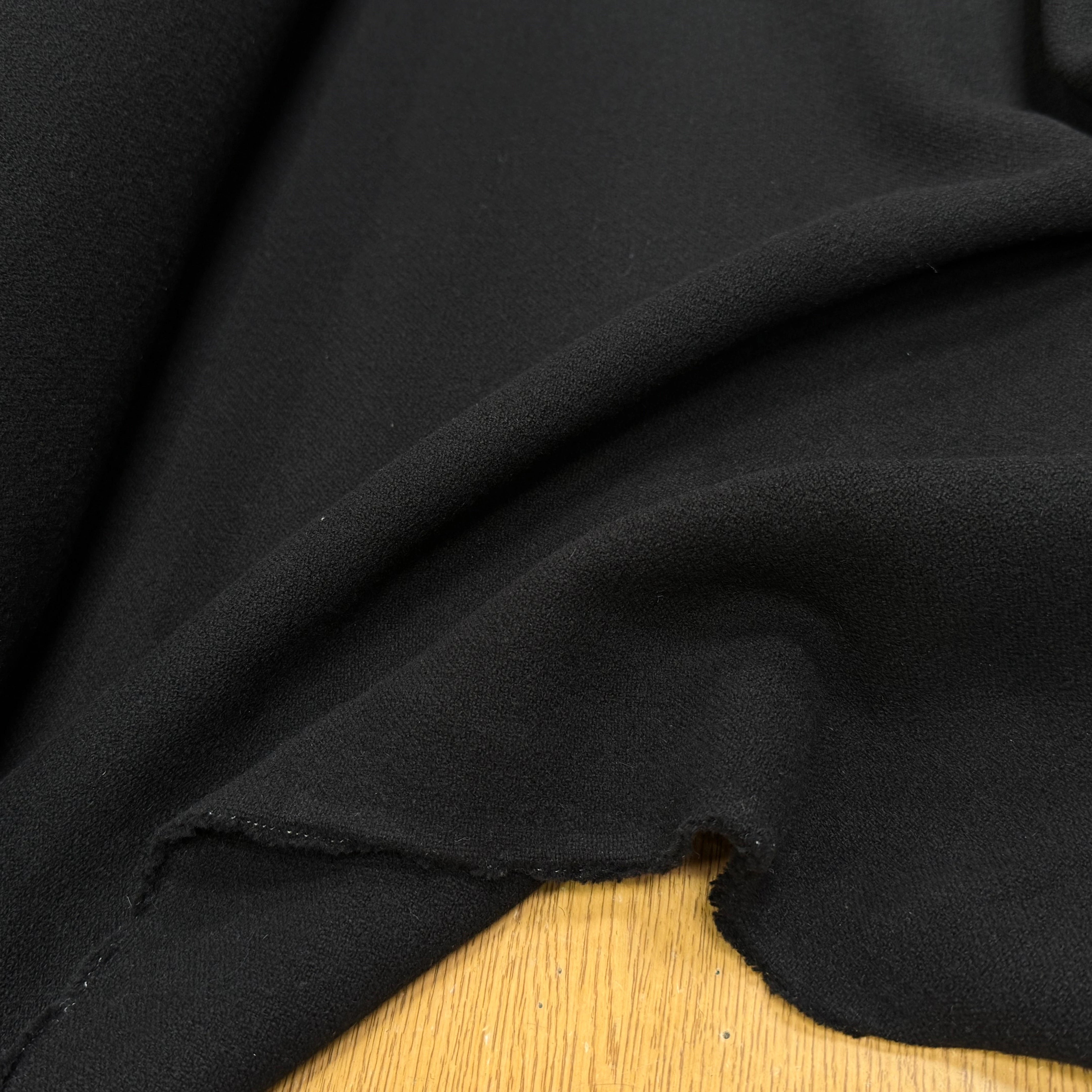 LAINAGE MANTEAU ASPECT TRICOT NOIR - My Little Coupon