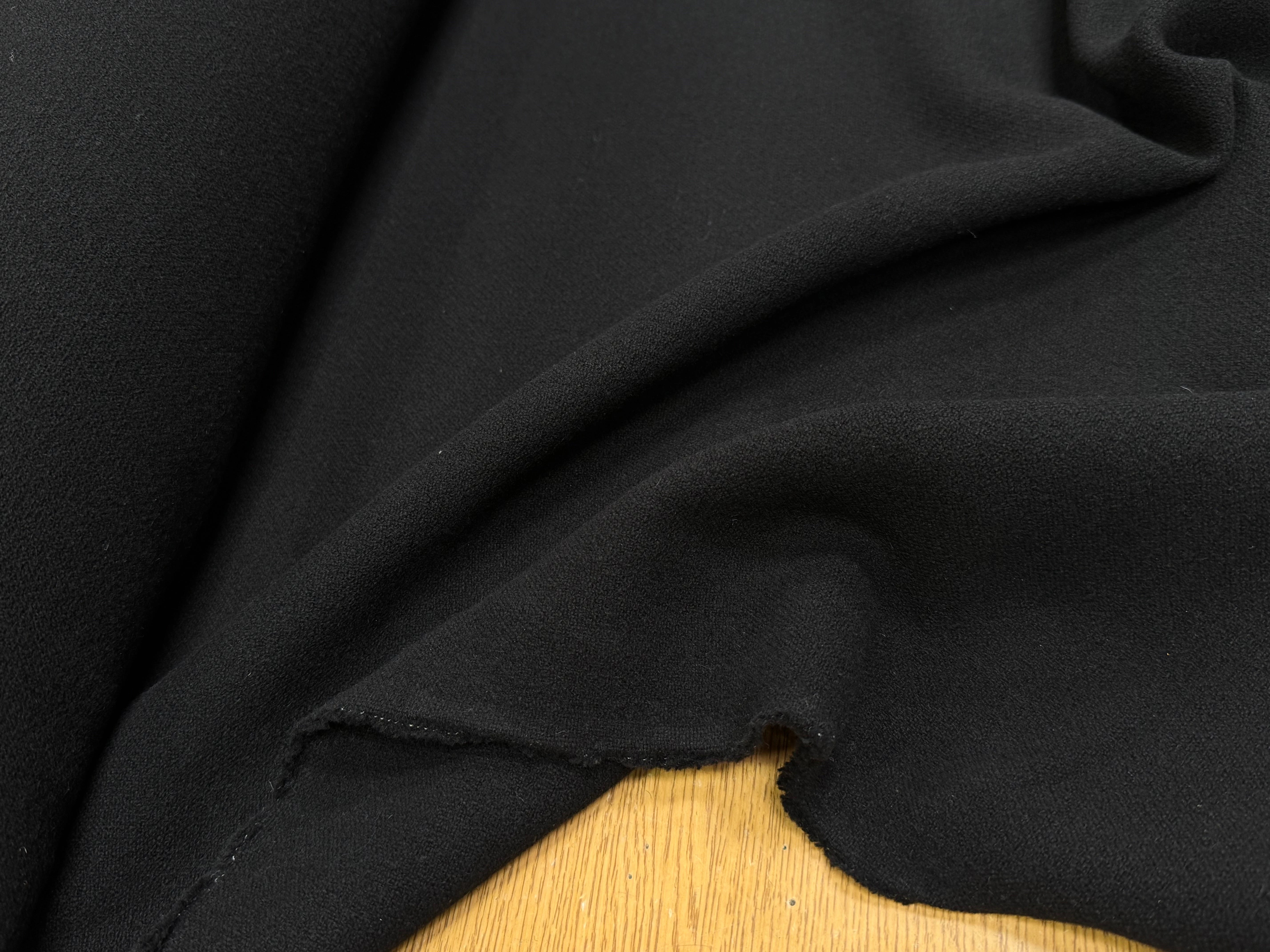 LAINAGE MANTEAU ASPECT TRICOT NOIR - My Little Coupon