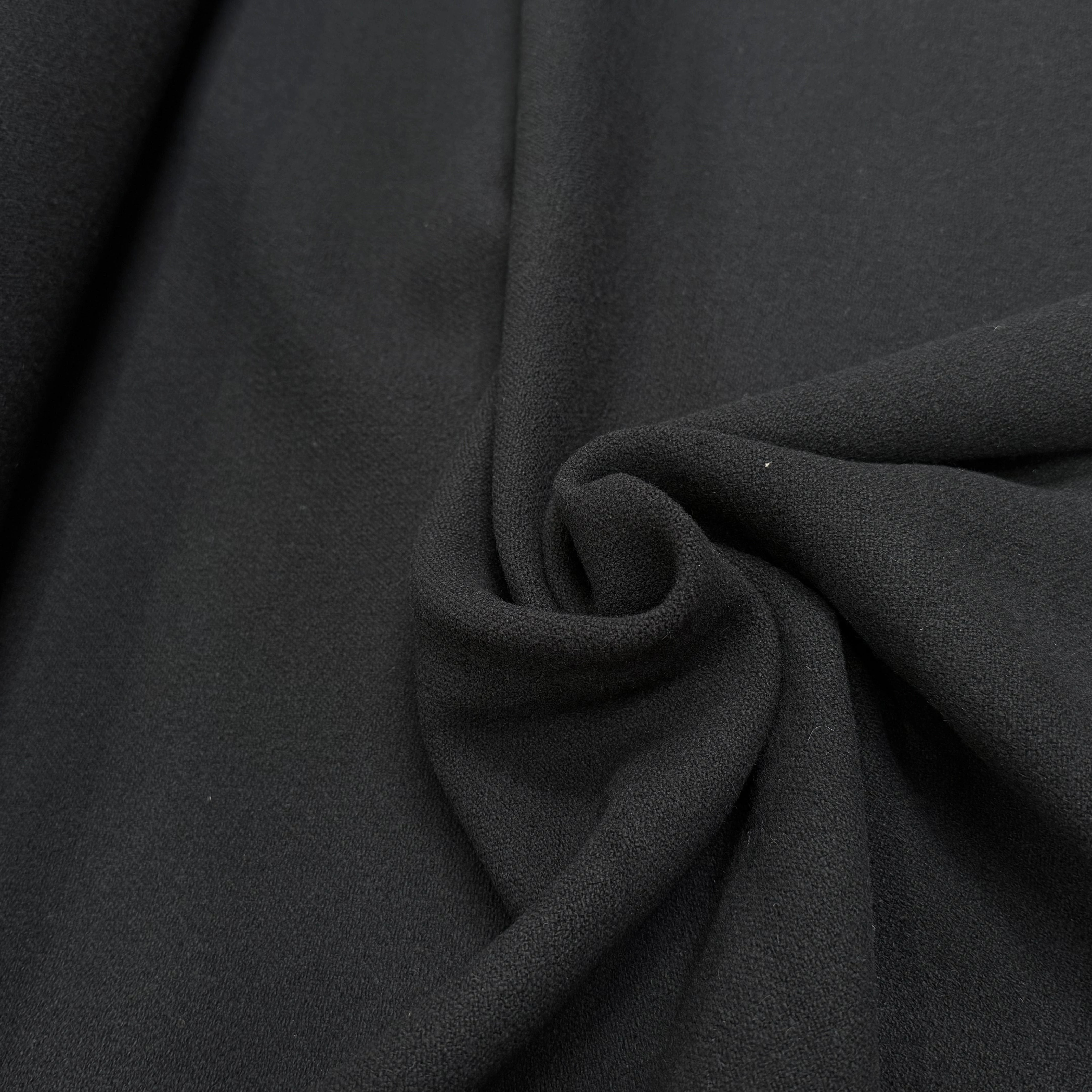 LAINAGE MANTEAU ASPECT TRICOT NOIR - My Little Coupon