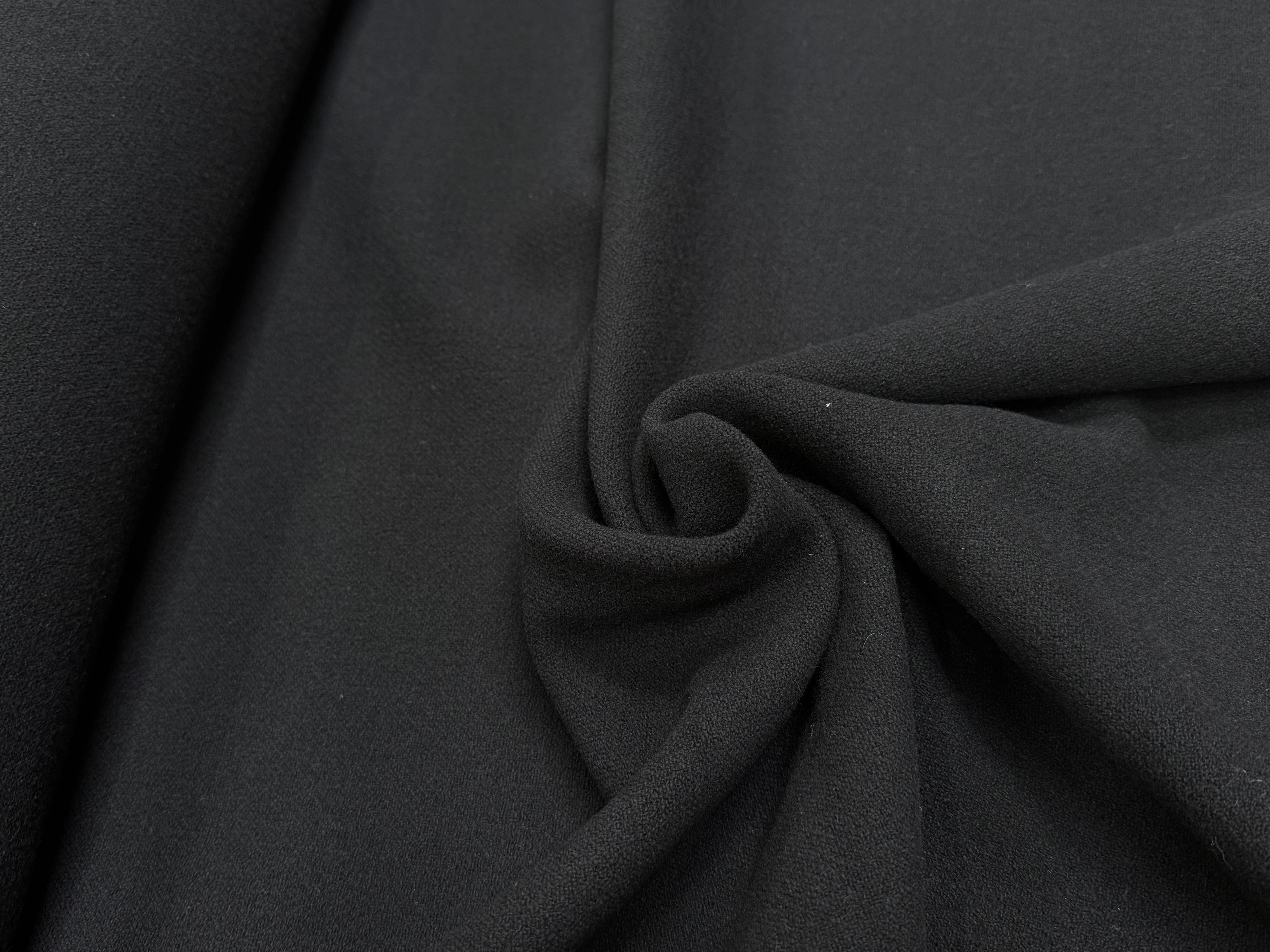 LAINAGE MANTEAU ASPECT TRICOT NOIR - My Little Coupon