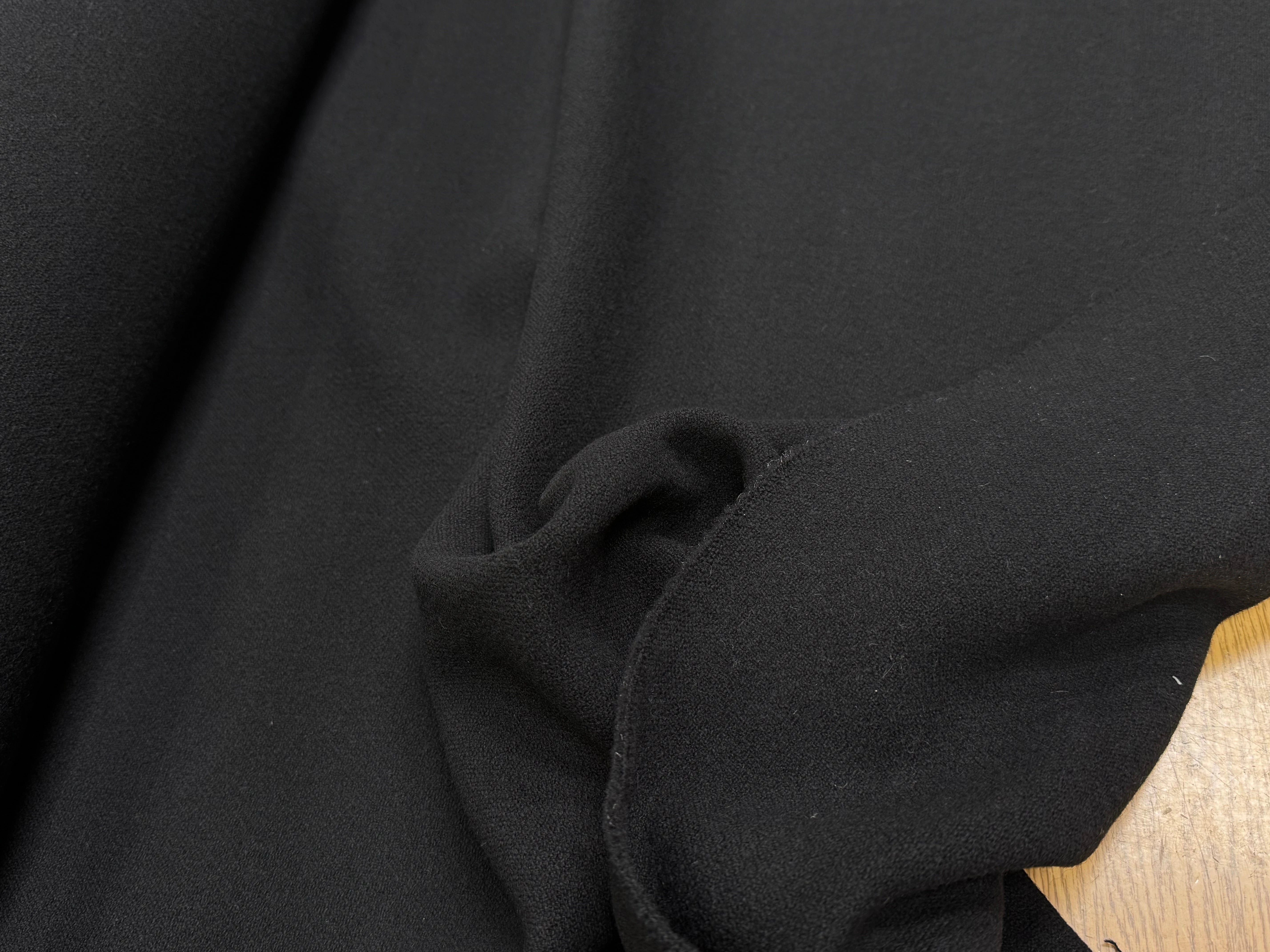 LAINAGE MANTEAU ASPECT TRICOT NOIR - My Little Coupon