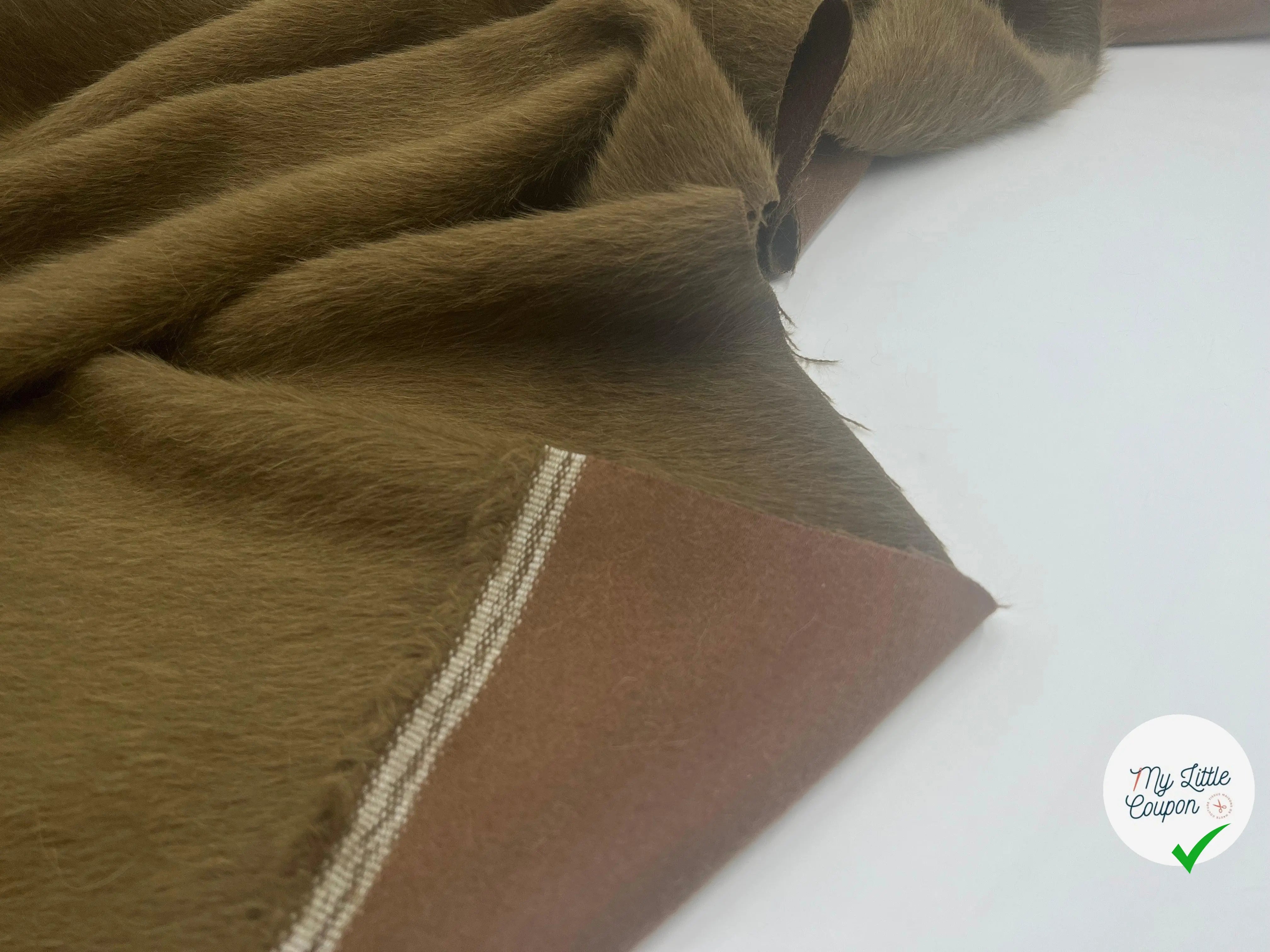LAINAGE MANTEAU BABY LAMA VERT BRONZE - My Little Coupon - tissu - coudre