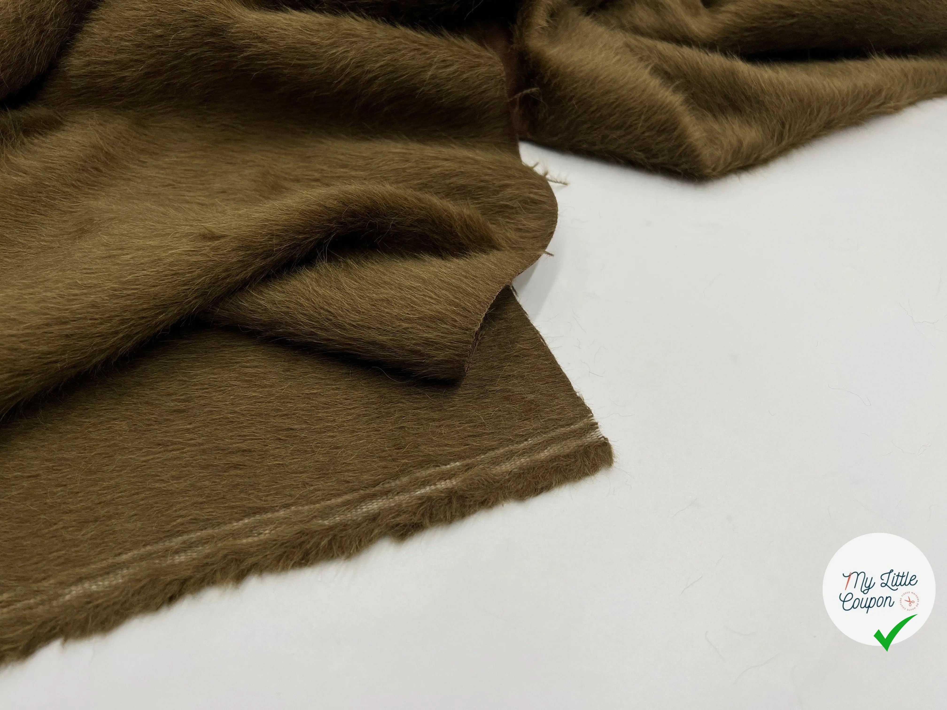 LAINAGE MANTEAU BABY LAMA VERT BRONZE - My Little Coupon - tissu - coudre