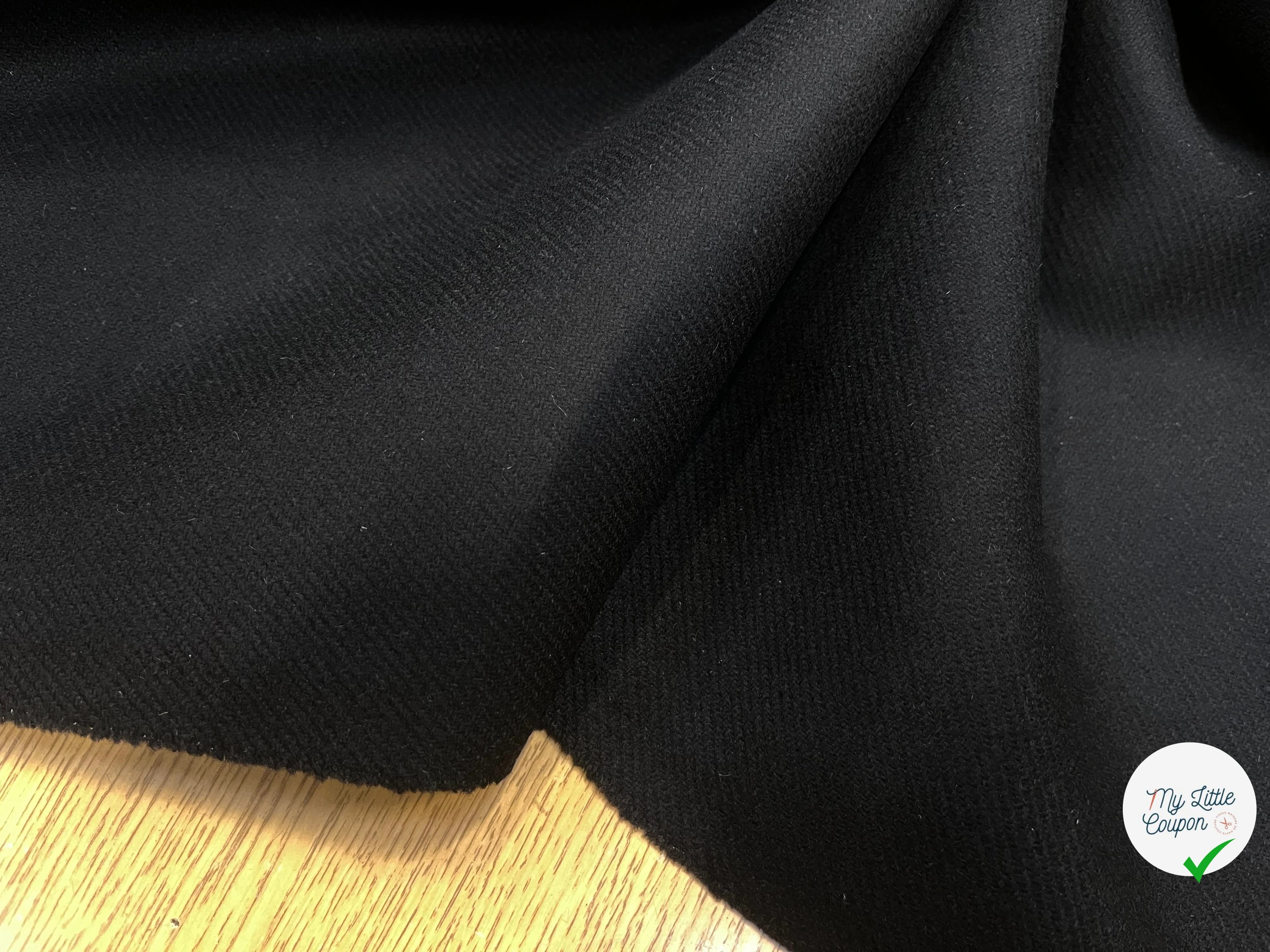 LAINAGE MANTEAU BLACK LOURD 152CM 100% LAINE - My Little Coupon