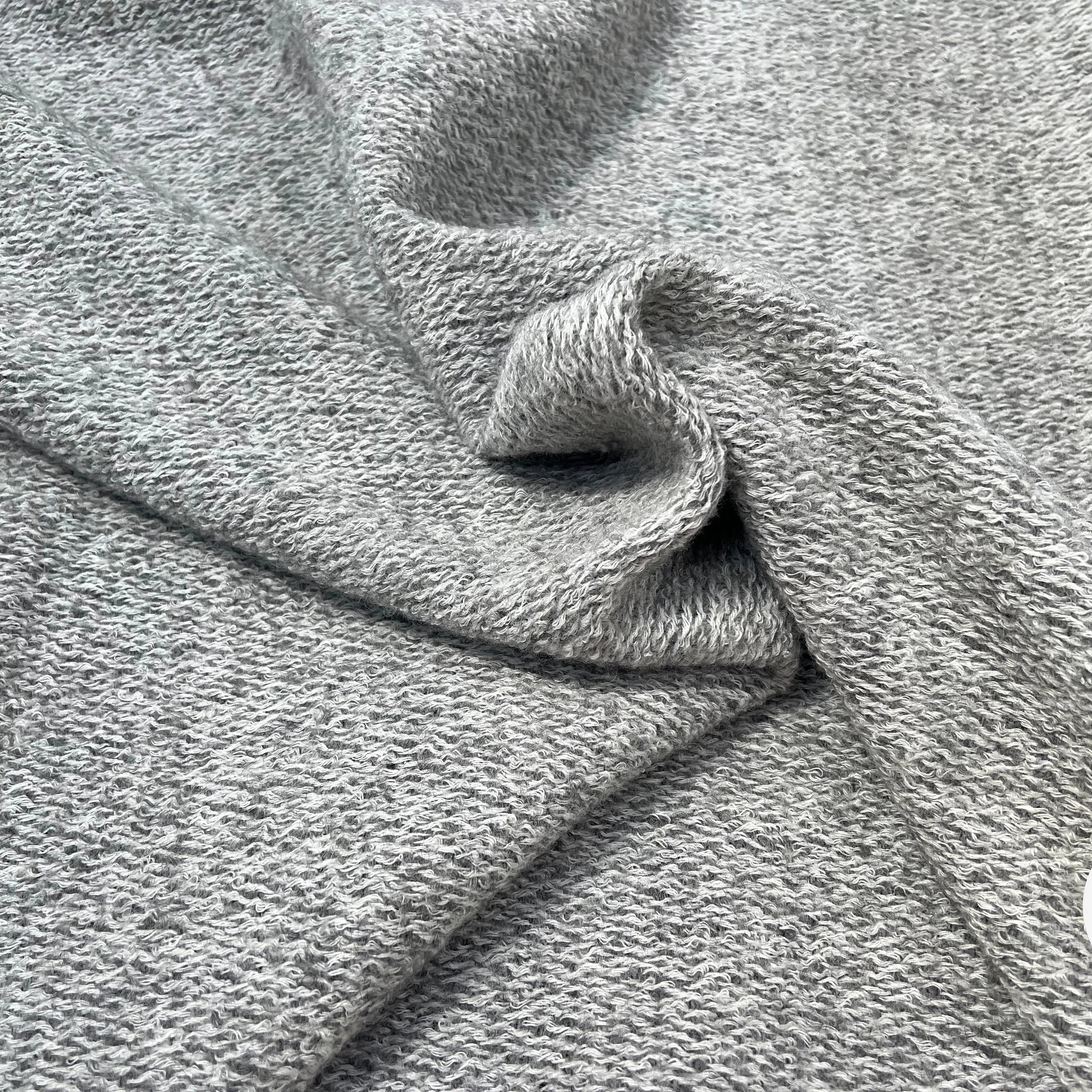 LAINAGE MANTEAU BOUCLETTE LAINE MERINOS GRIS CLAIR - My Little Coupon