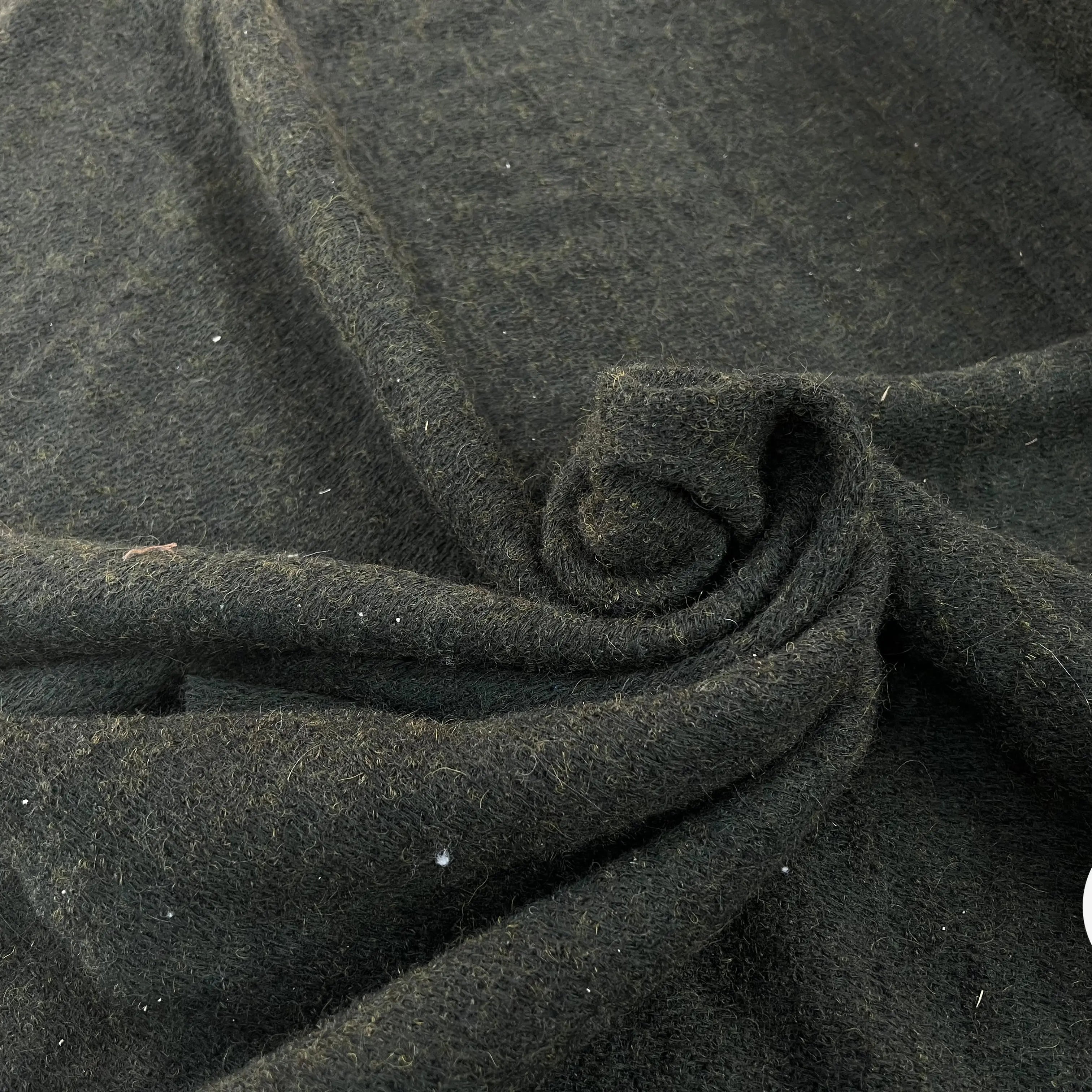 LAINAGE MANTEAU BOUCLETTE LAINE MERINOS KAKI - My Little Coupon