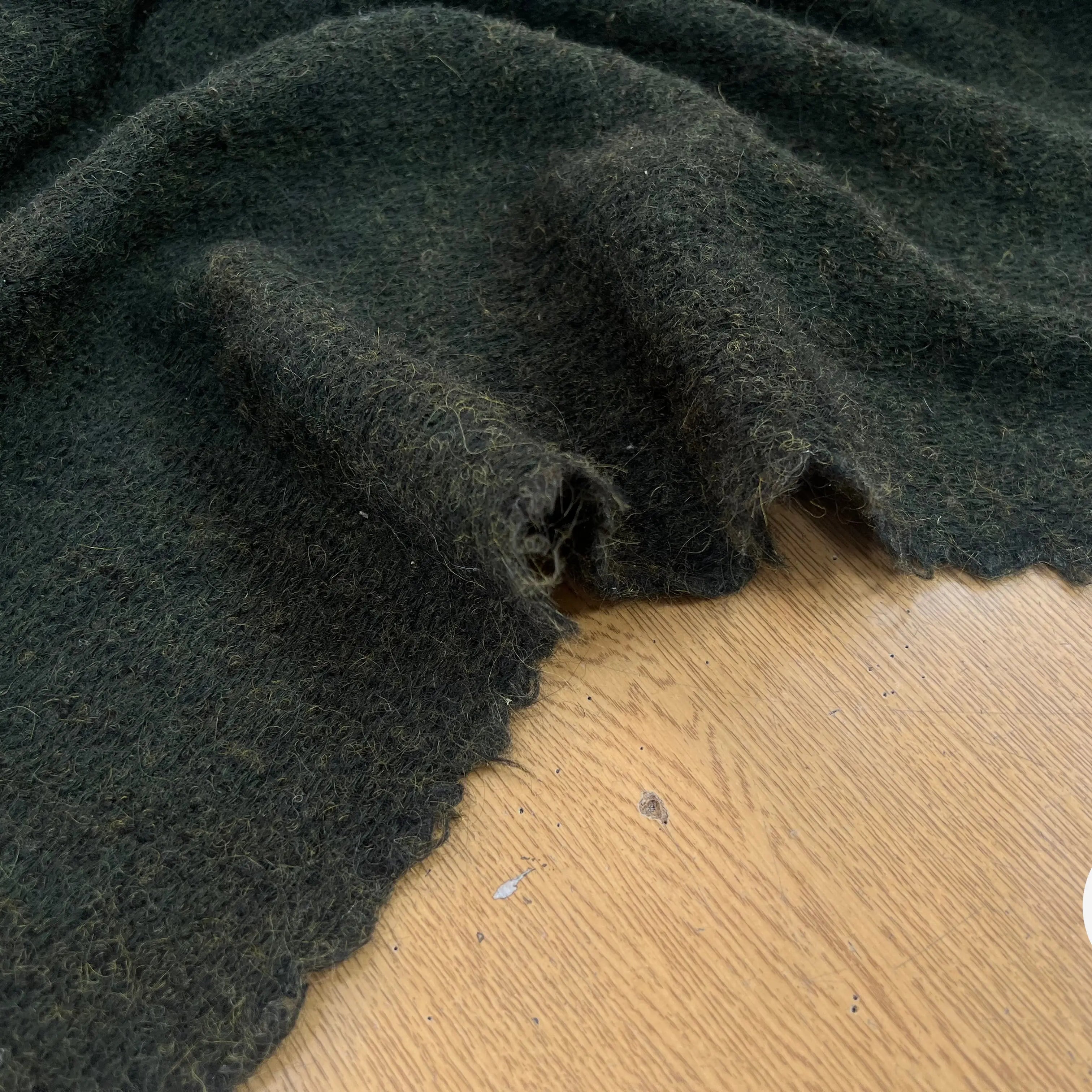 LAINAGE MANTEAU BOUCLETTE LAINE MERINOS KAKI - My Little Coupon