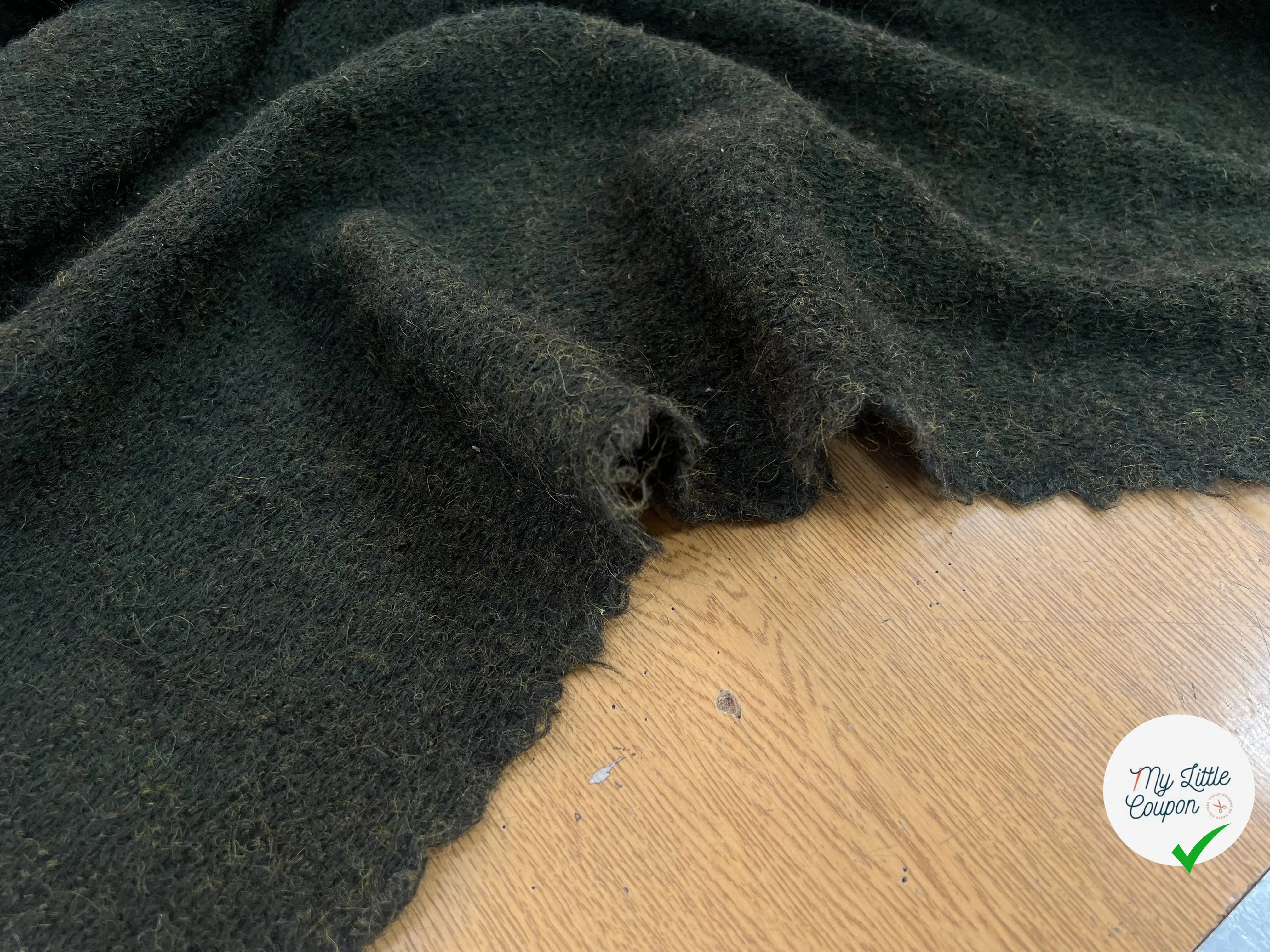 LAINAGE MANTEAU BOUCLETTE LAINE MERINOS KAKI - My Little Coupon