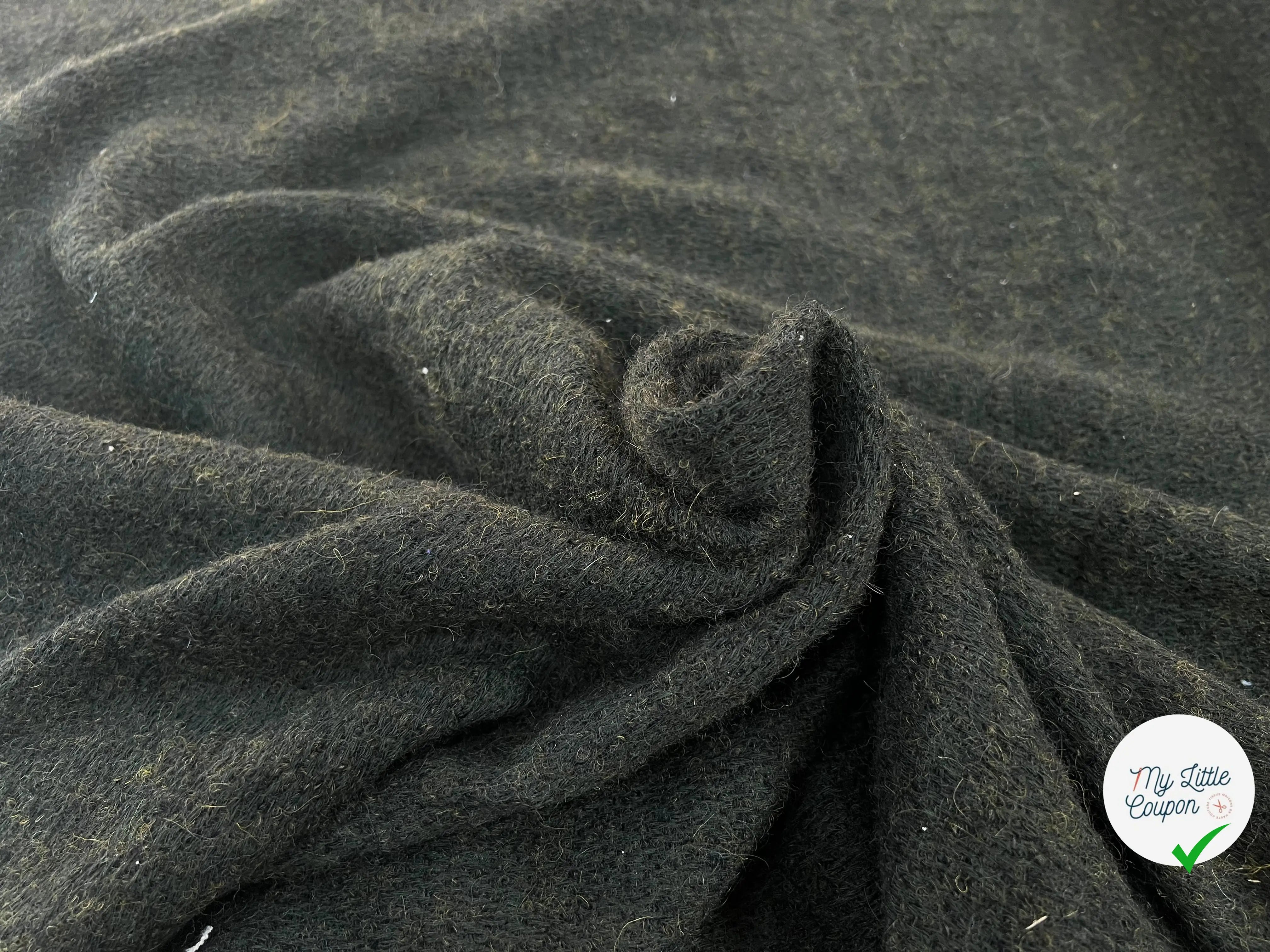 LAINAGE MANTEAU BOUCLETTE LAINE MERINOS KAKI - My Little Coupon