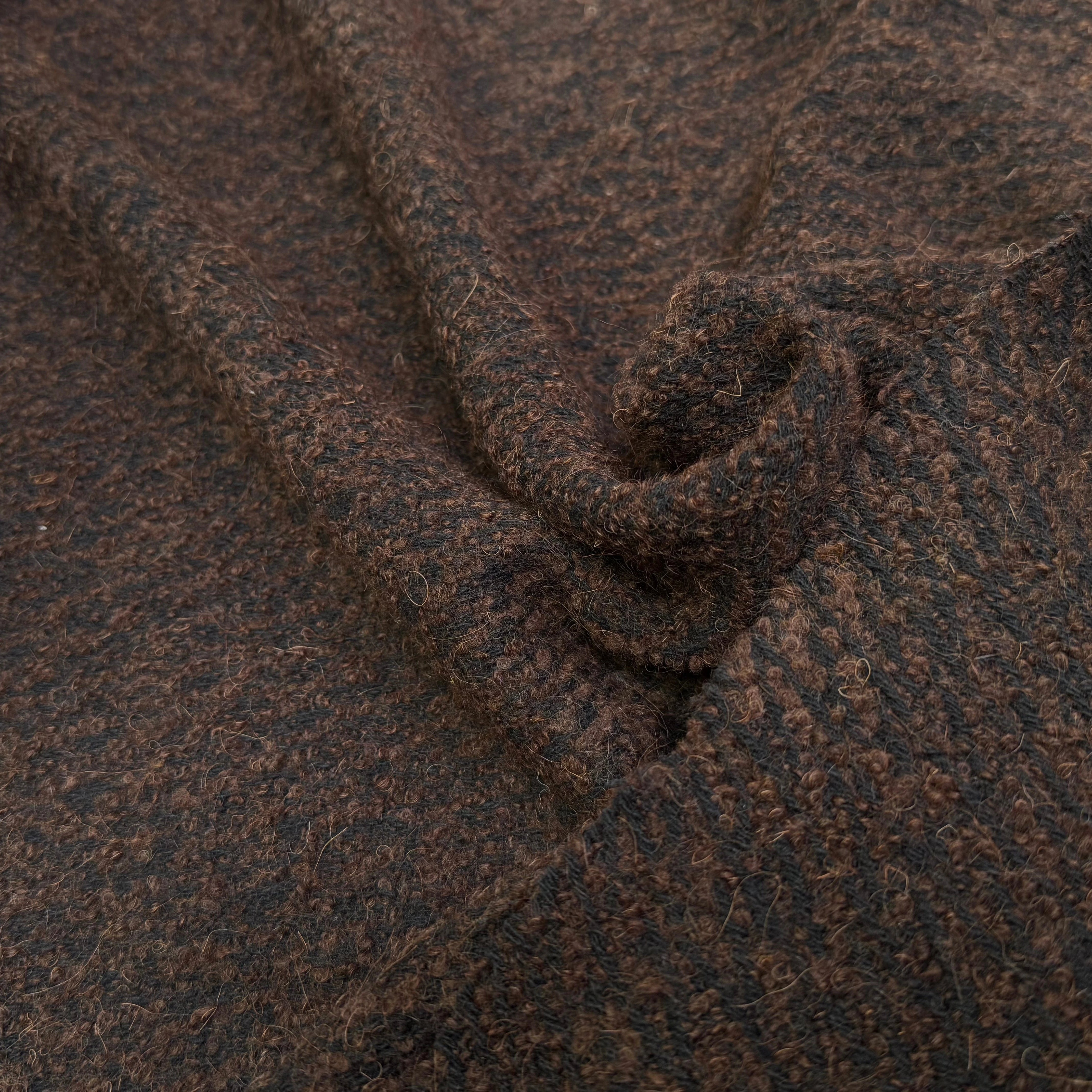 LAINAGE MANTEAU BOUCLETTE MARRON NOIR 10% ALPAGA - My Little Coupon