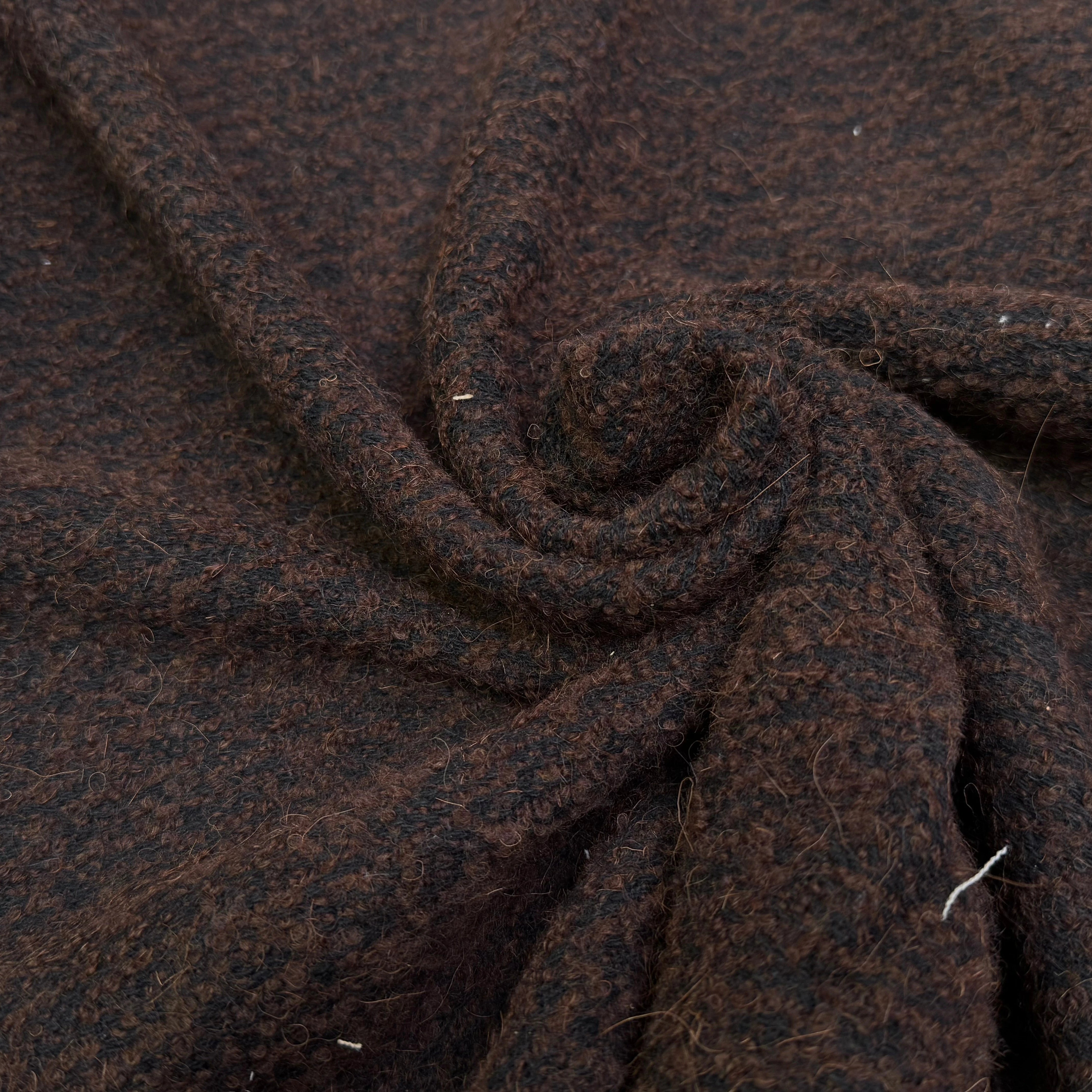 LAINAGE MANTEAU BOUCLETTE MARRON NOIR 10% ALPAGA - My Little Coupon