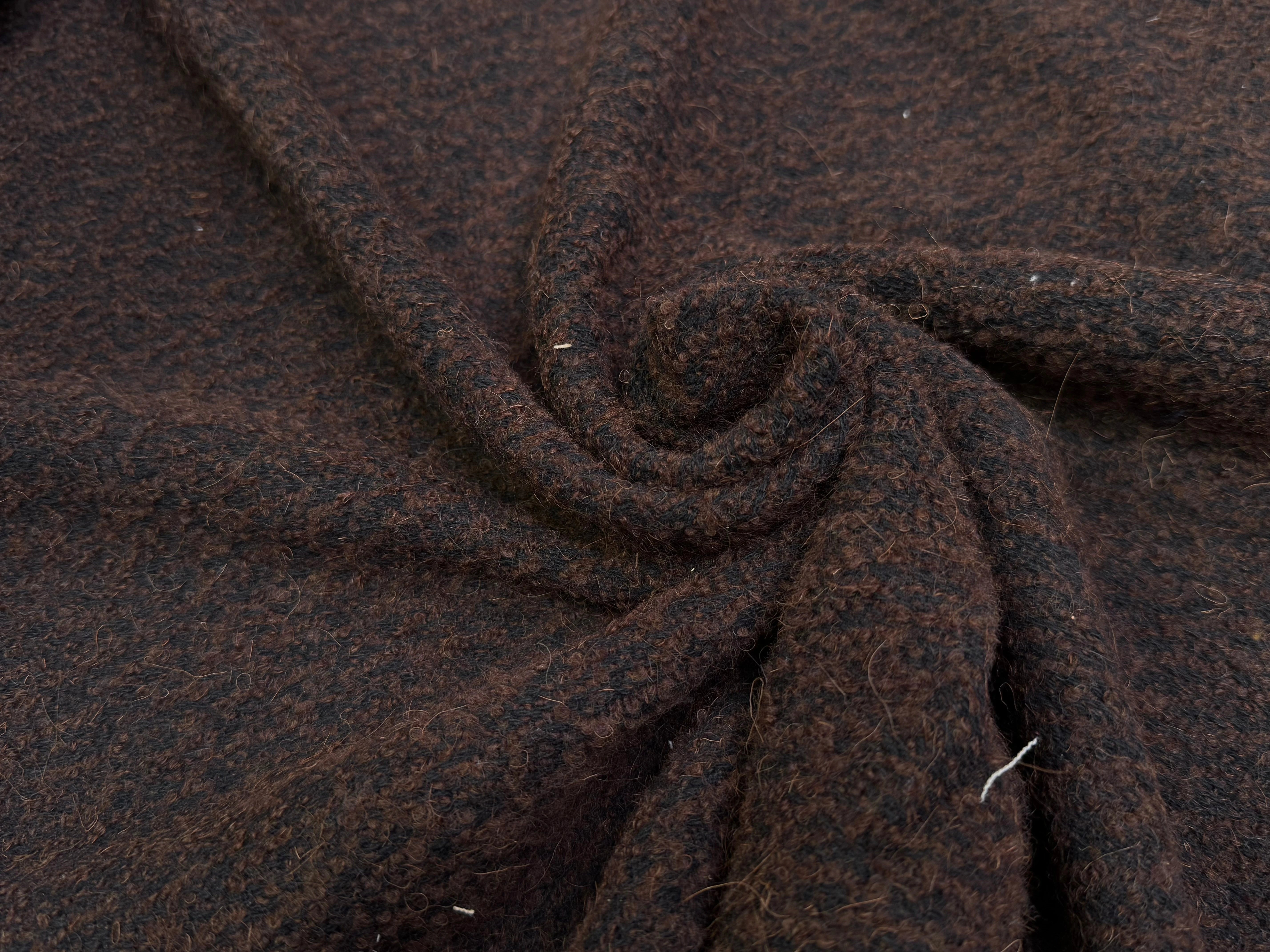 LAINAGE MANTEAU BOUCLETTE MARRON NOIR 10% ALPAGA - My Little Coupon