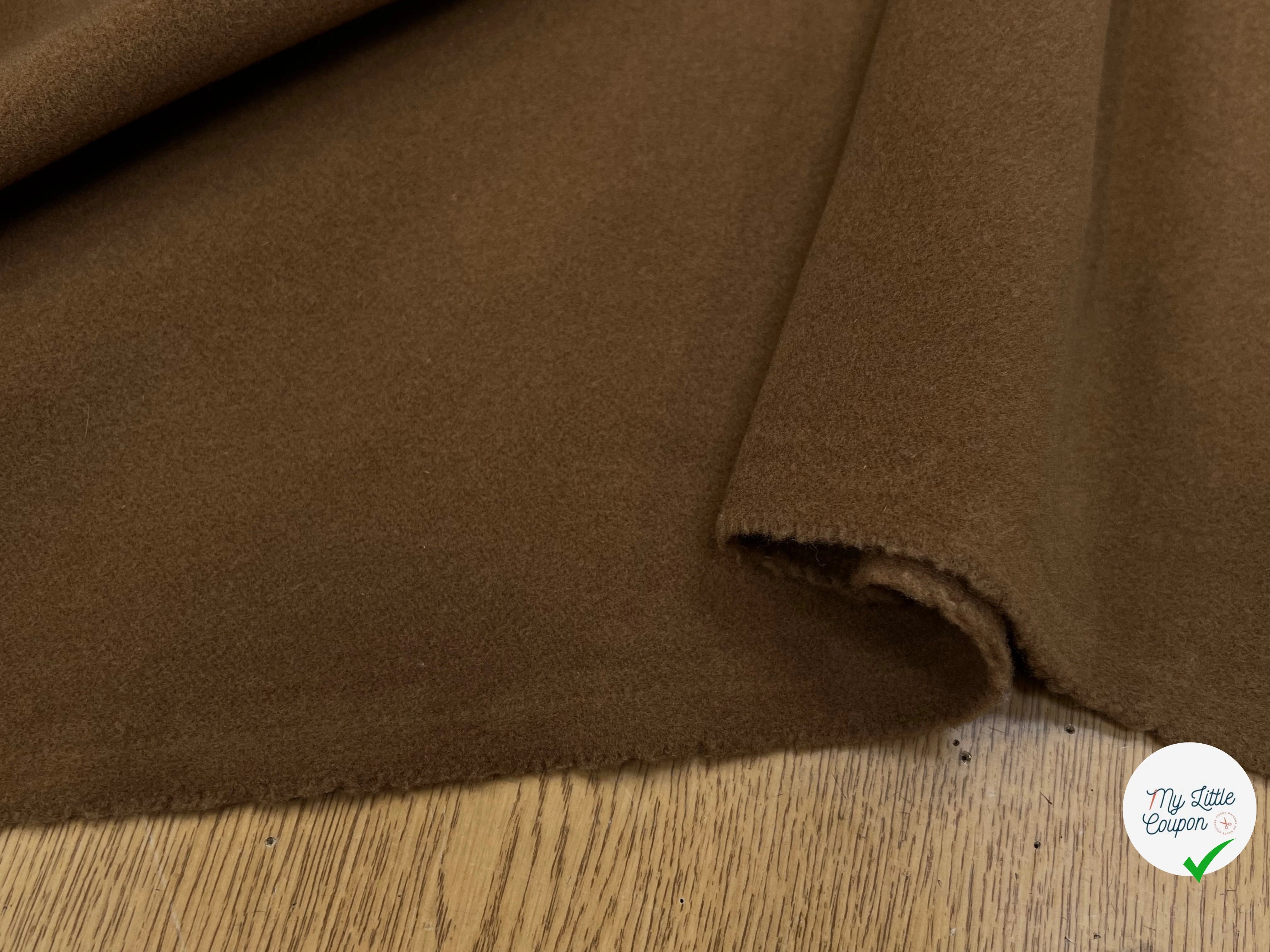 LAINAGE MANTEAU CAMEL FONCÉ 150CM 100% LAINE - My Little Coupon