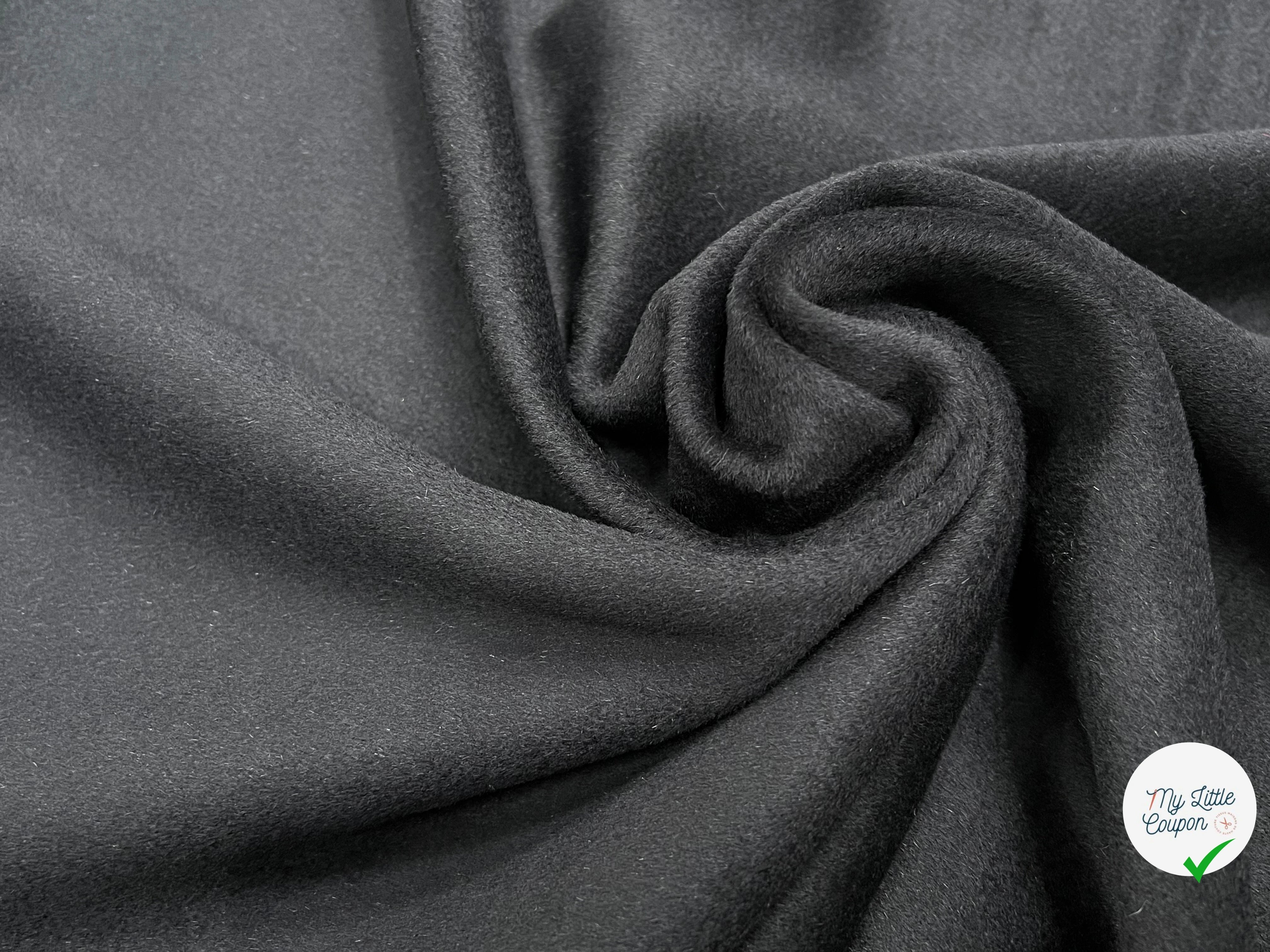 LAINAGE MANTEAU CASHEMIRE DOUX NOIR 100% CASHEMIRE - My Little Coupon