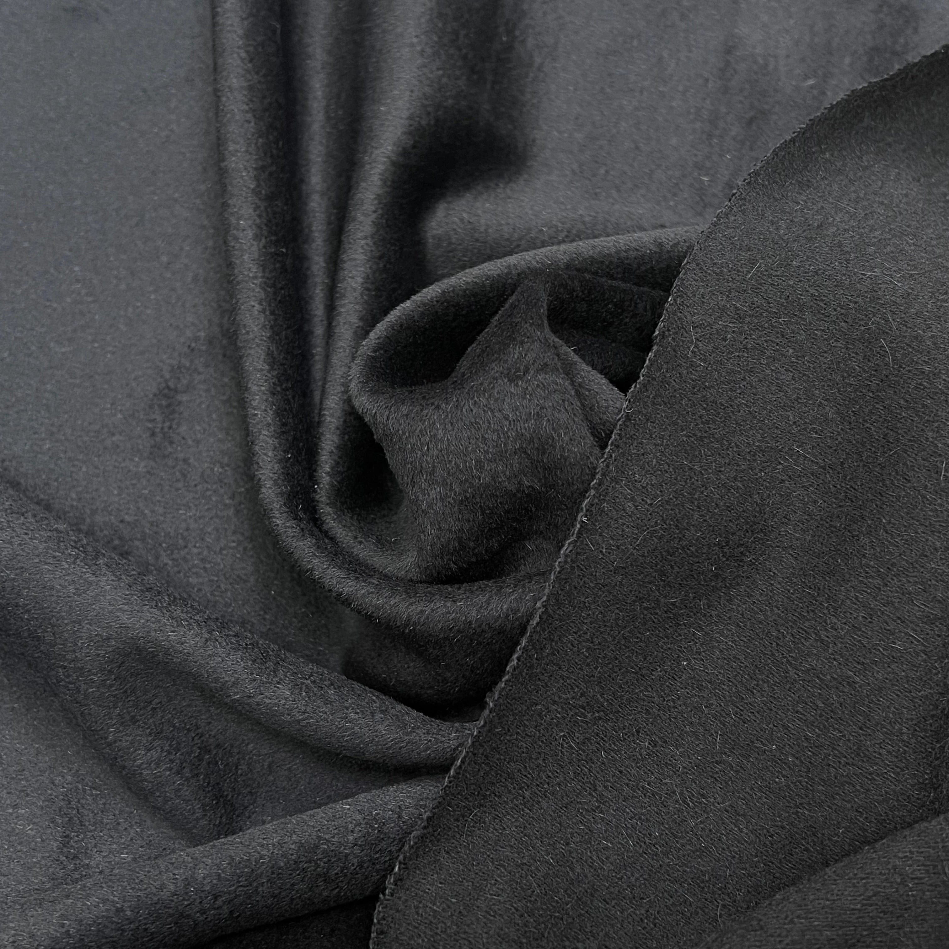 LAINAGE MANTEAU CASHEMIRE DOUX NOIR 100% CASHEMIRE - My Little Coupon