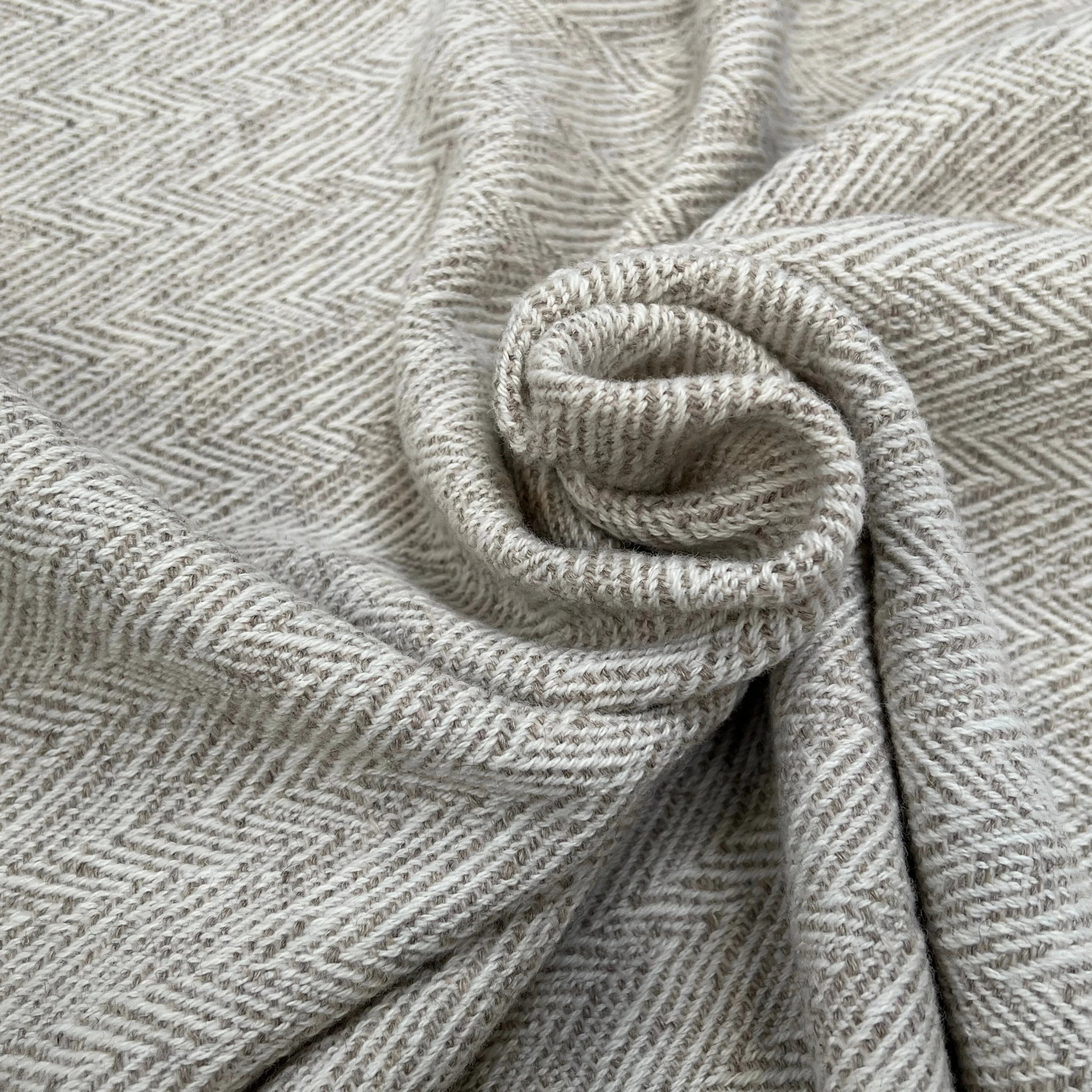 LAINAGE MANTEAU CHEVRON BEIGE GRIS - My Little Coupon