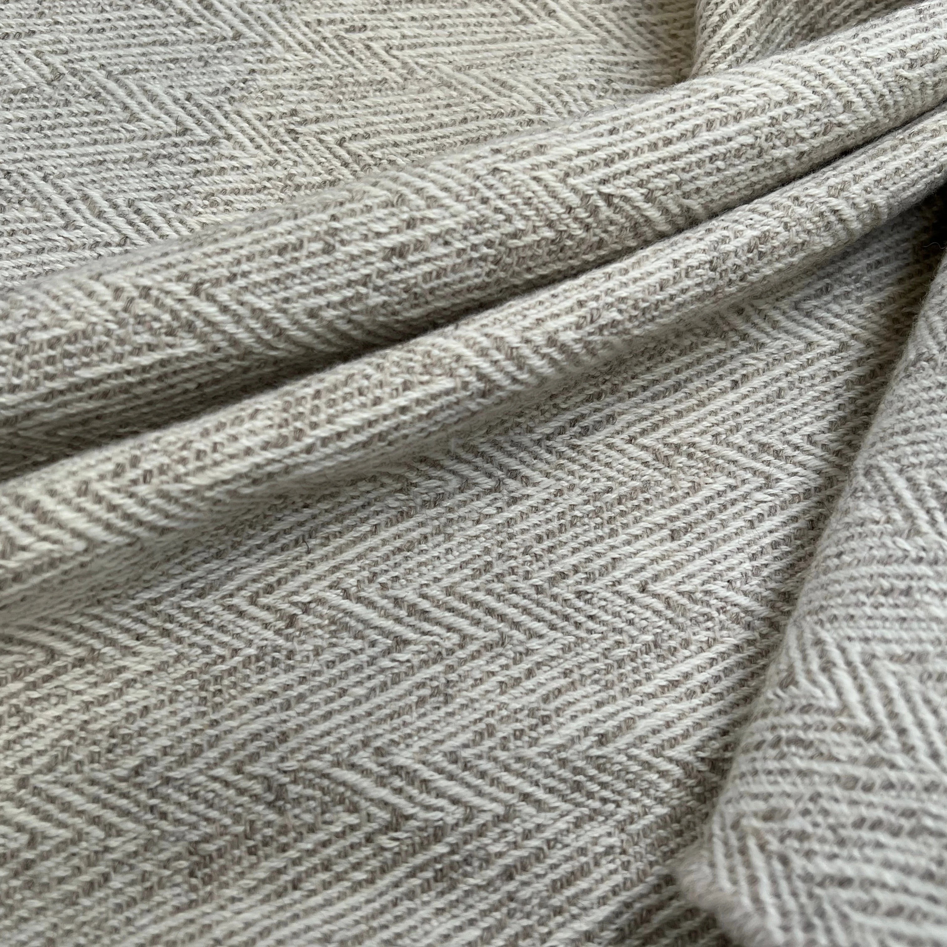 LAINAGE MANTEAU CHEVRON BEIGE GRIS - My Little Coupon