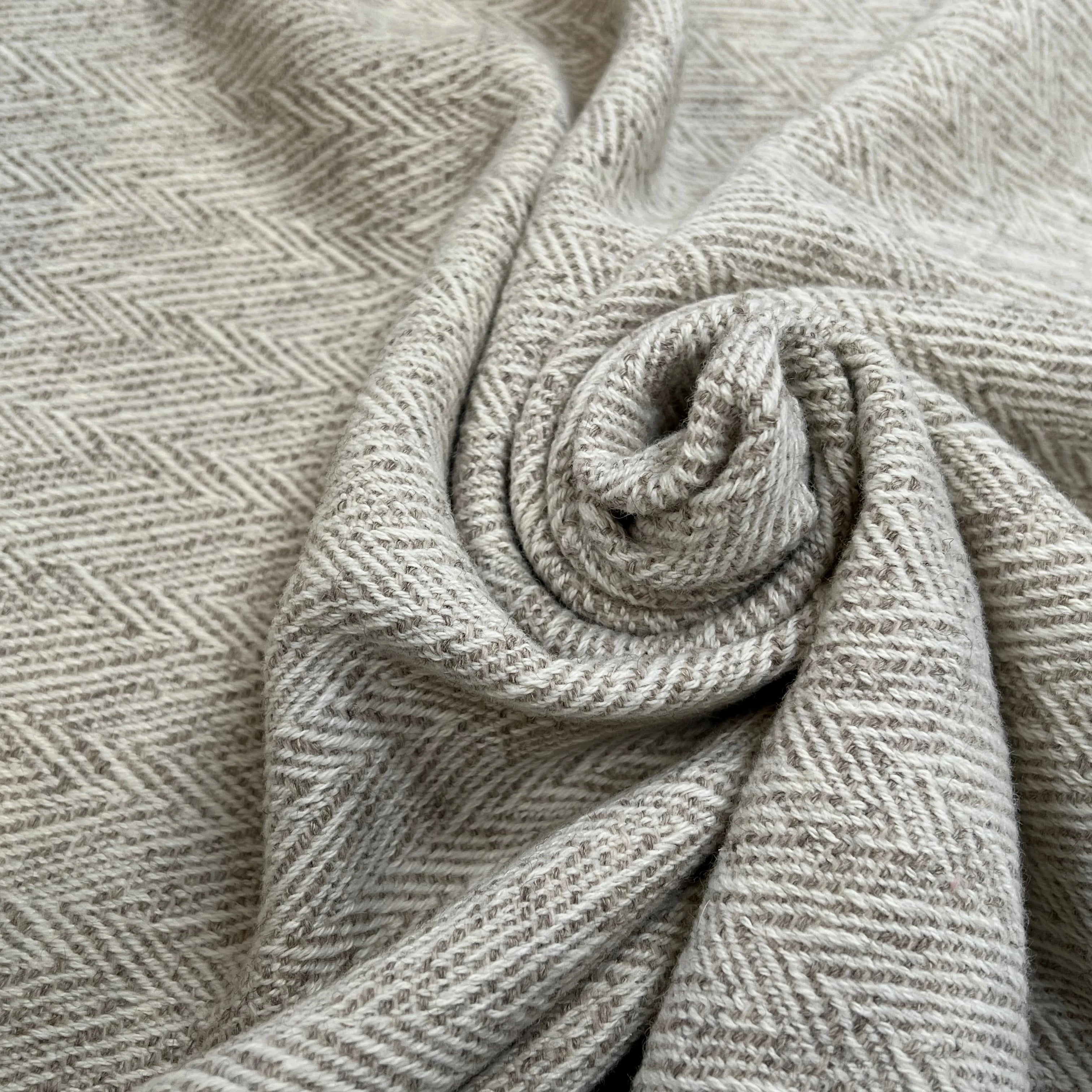 LAINAGE MANTEAU CHEVRON BEIGE GRIS - My Little Coupon