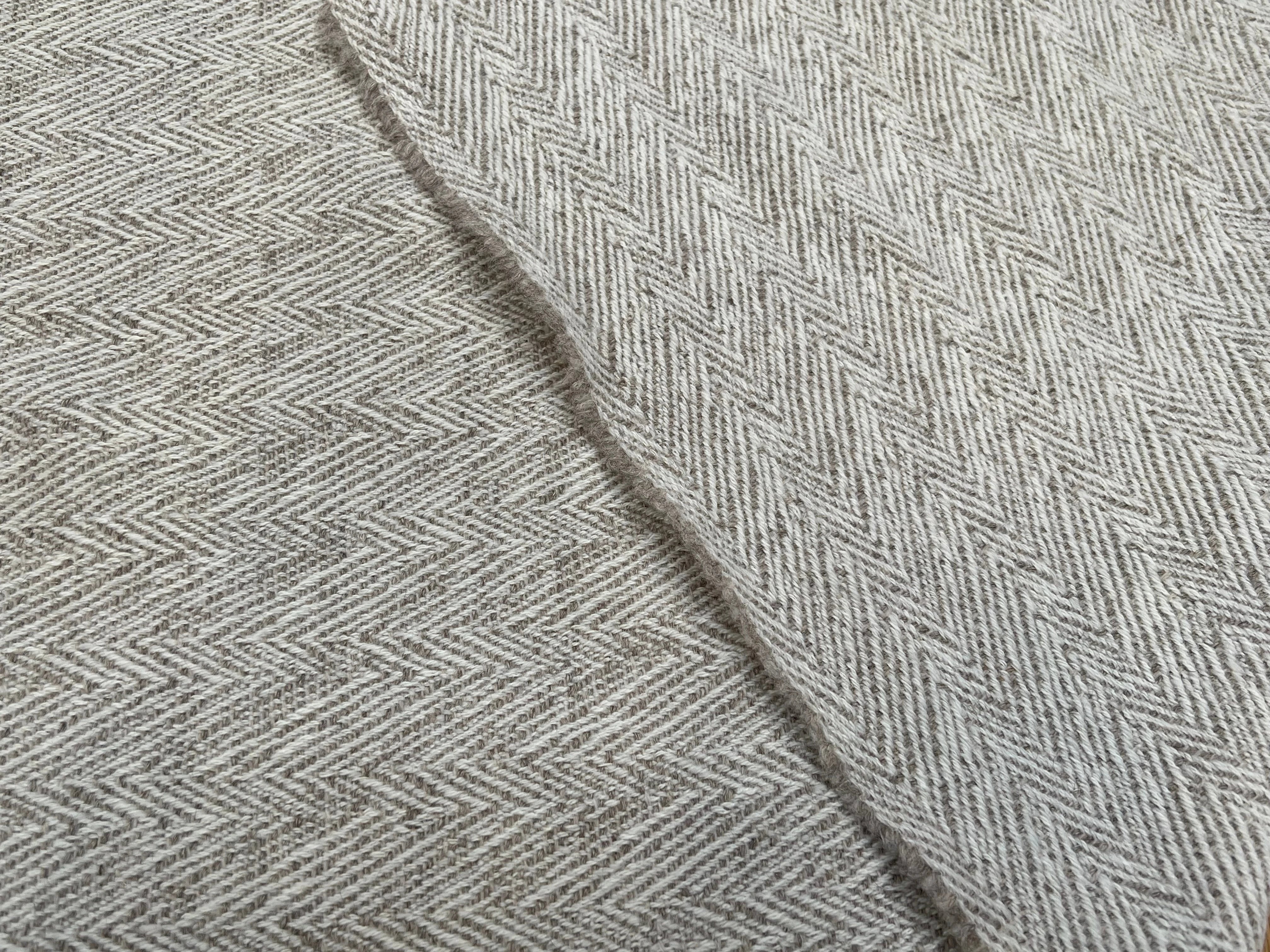 LAINAGE MANTEAU CHEVRON BEIGE GRIS - My Little Coupon