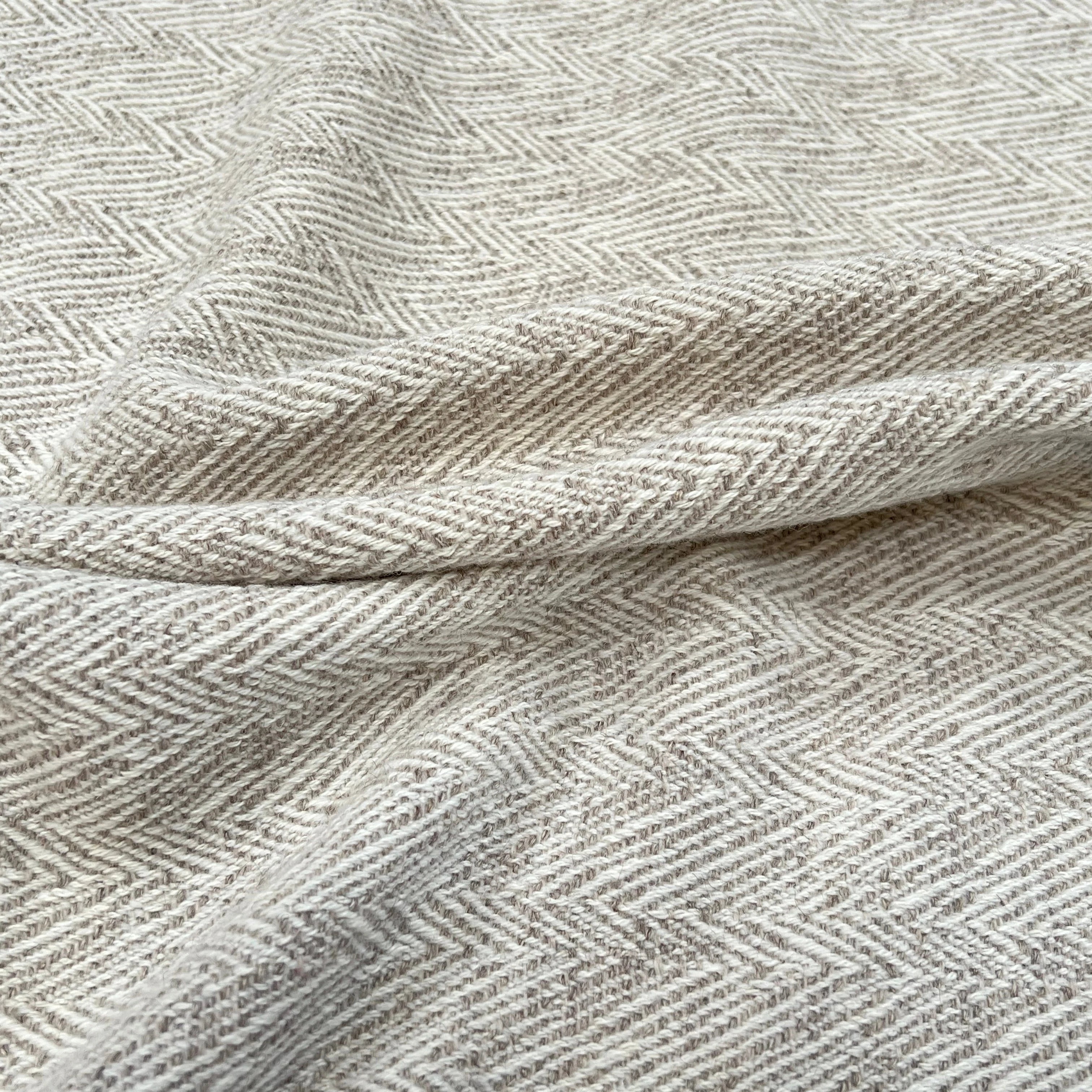 LAINAGE MANTEAU CHEVRON BEIGE GRIS - My Little Coupon