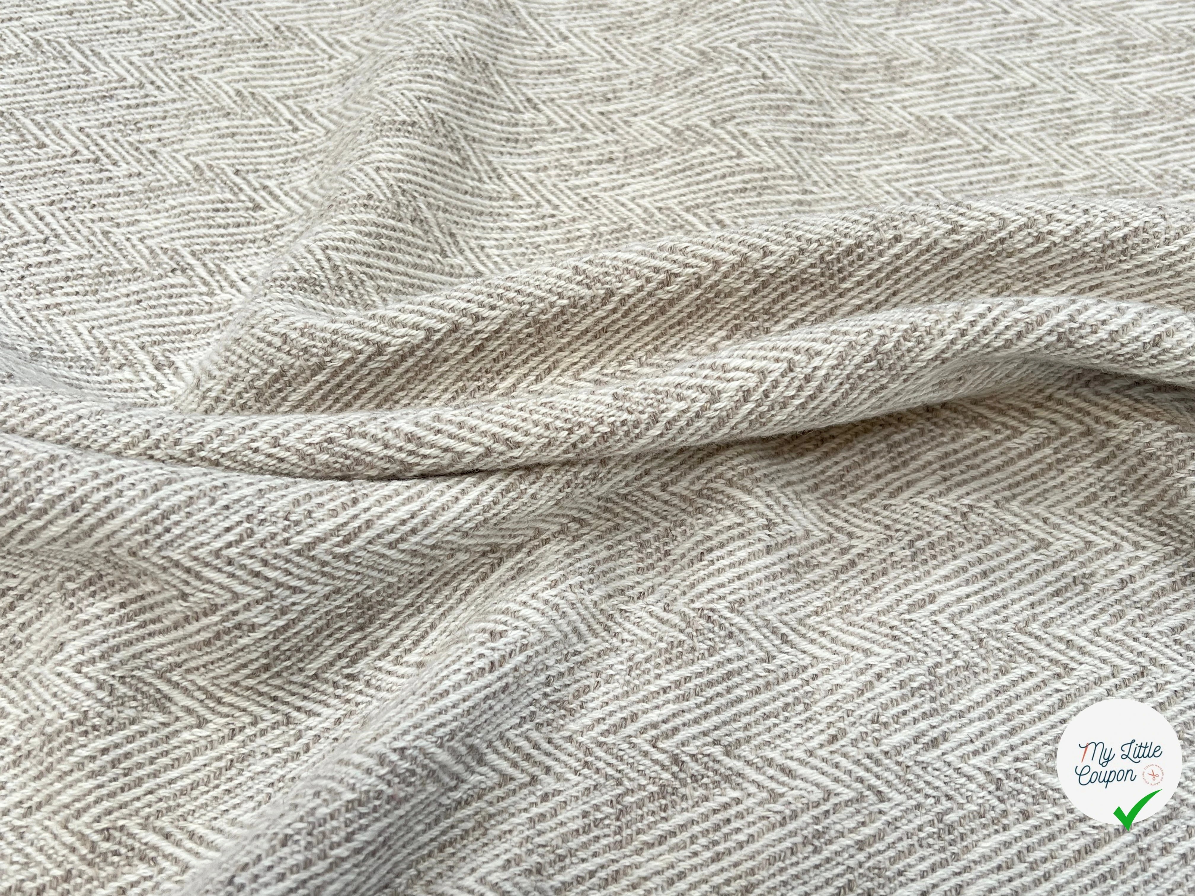 LAINAGE MANTEAU CHEVRON BEIGE GRIS - My Little Coupon