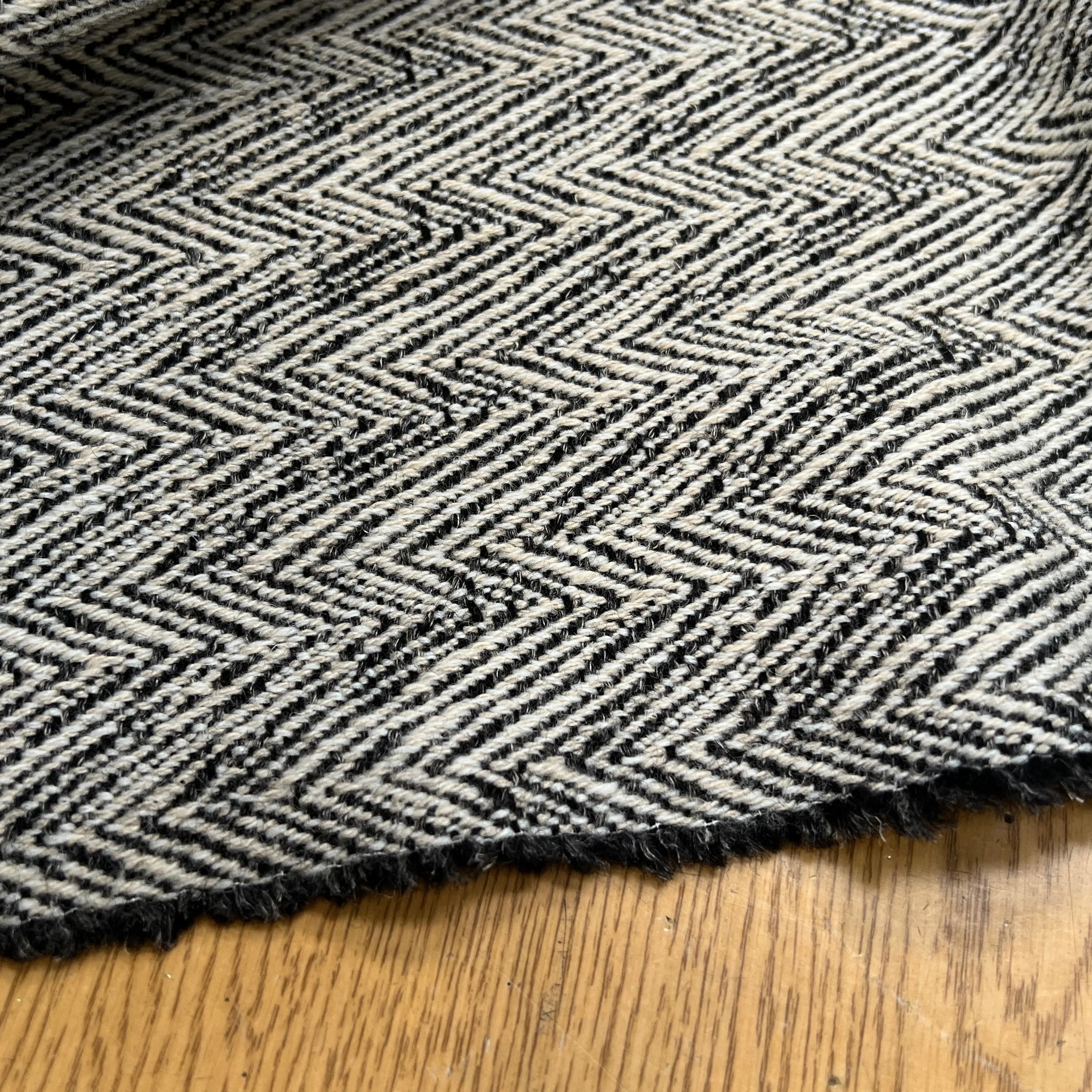 LAINAGE MANTEAU CHEVRON BEIGE NOIR - My Little Coupon