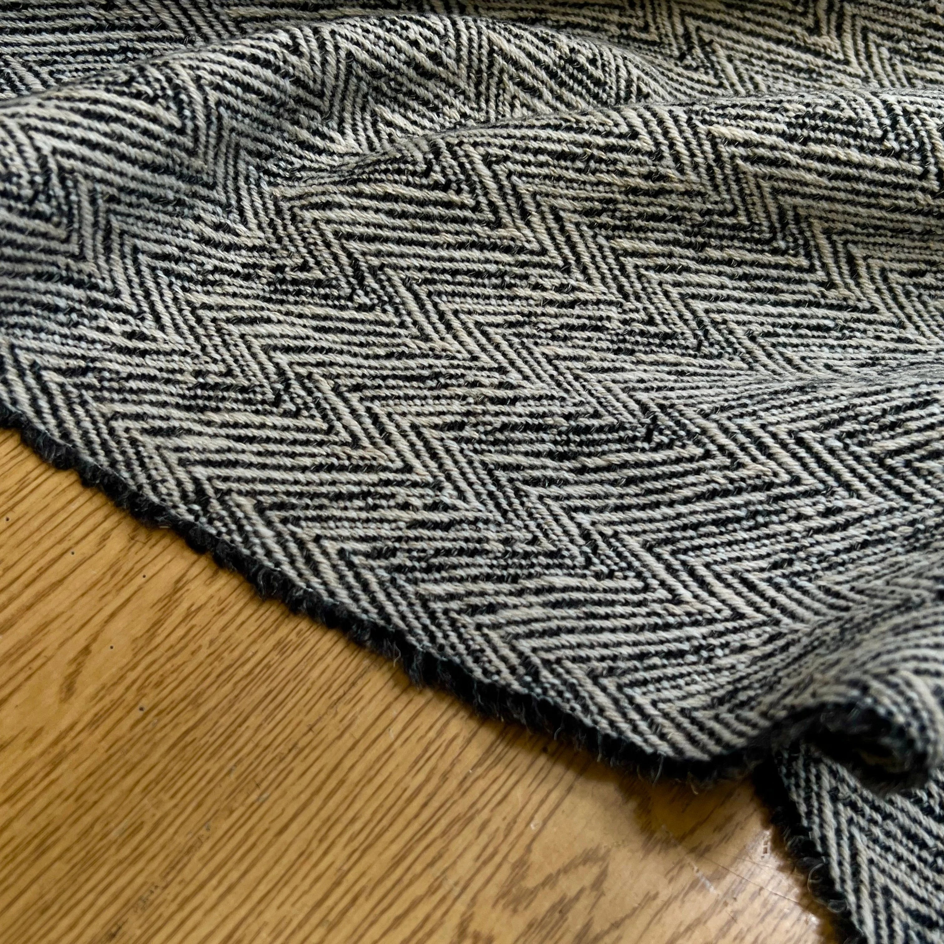 LAINAGE MANTEAU CHEVRON BEIGE NOIR - My Little Coupon