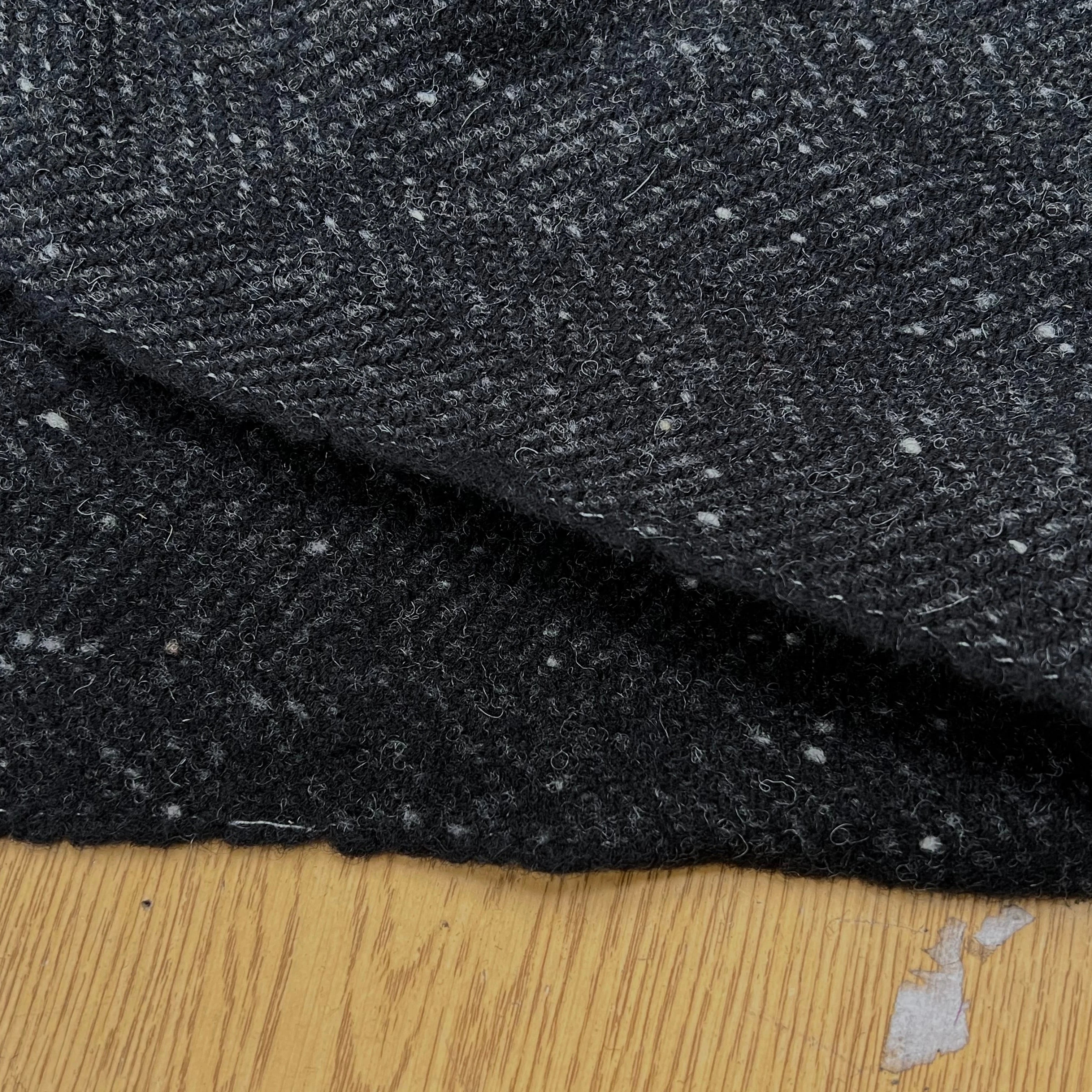 LAINAGE MANTEAU CHEVRON GRIS ANTHRACITE 100% LAINE - My Little Coupon