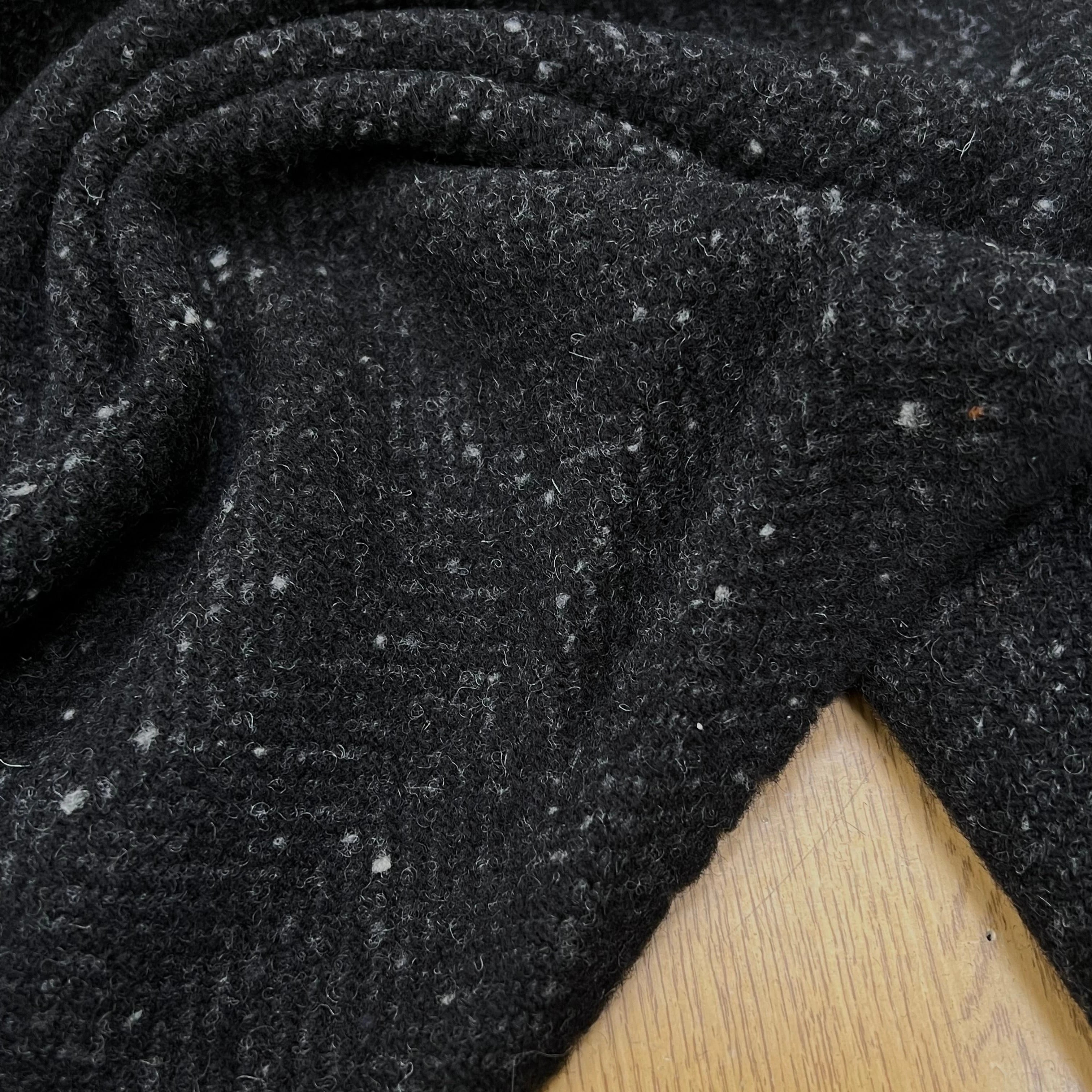 LAINAGE MANTEAU CHEVRON GRIS ANTHRACITE 100% LAINE - My Little Coupon