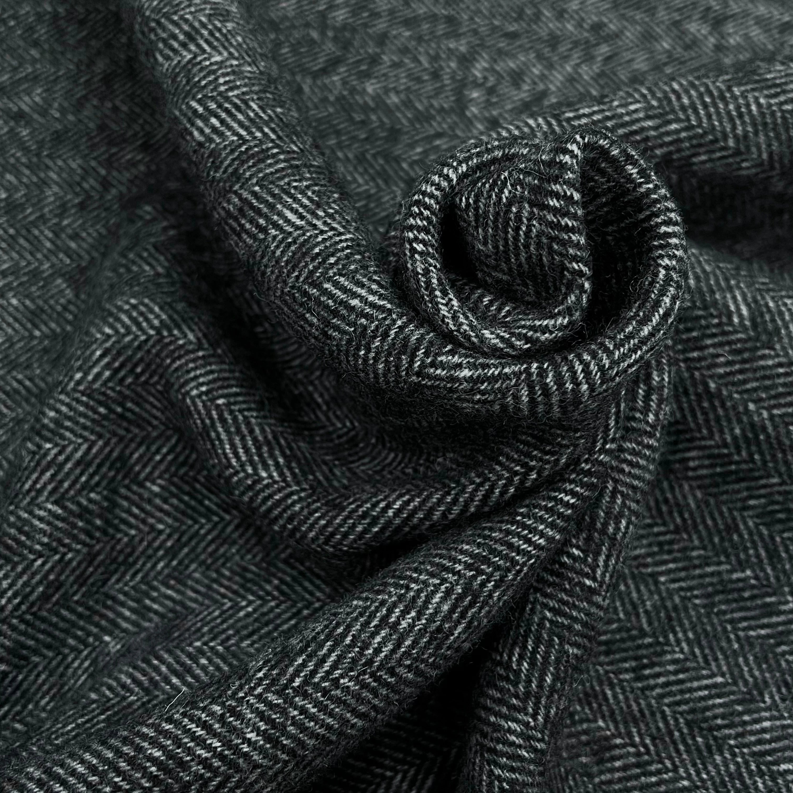 LAINAGE MANTEAU CHEVRON GRIS CHINÉ ASPECT DOUX 150CM - My Little Coupon