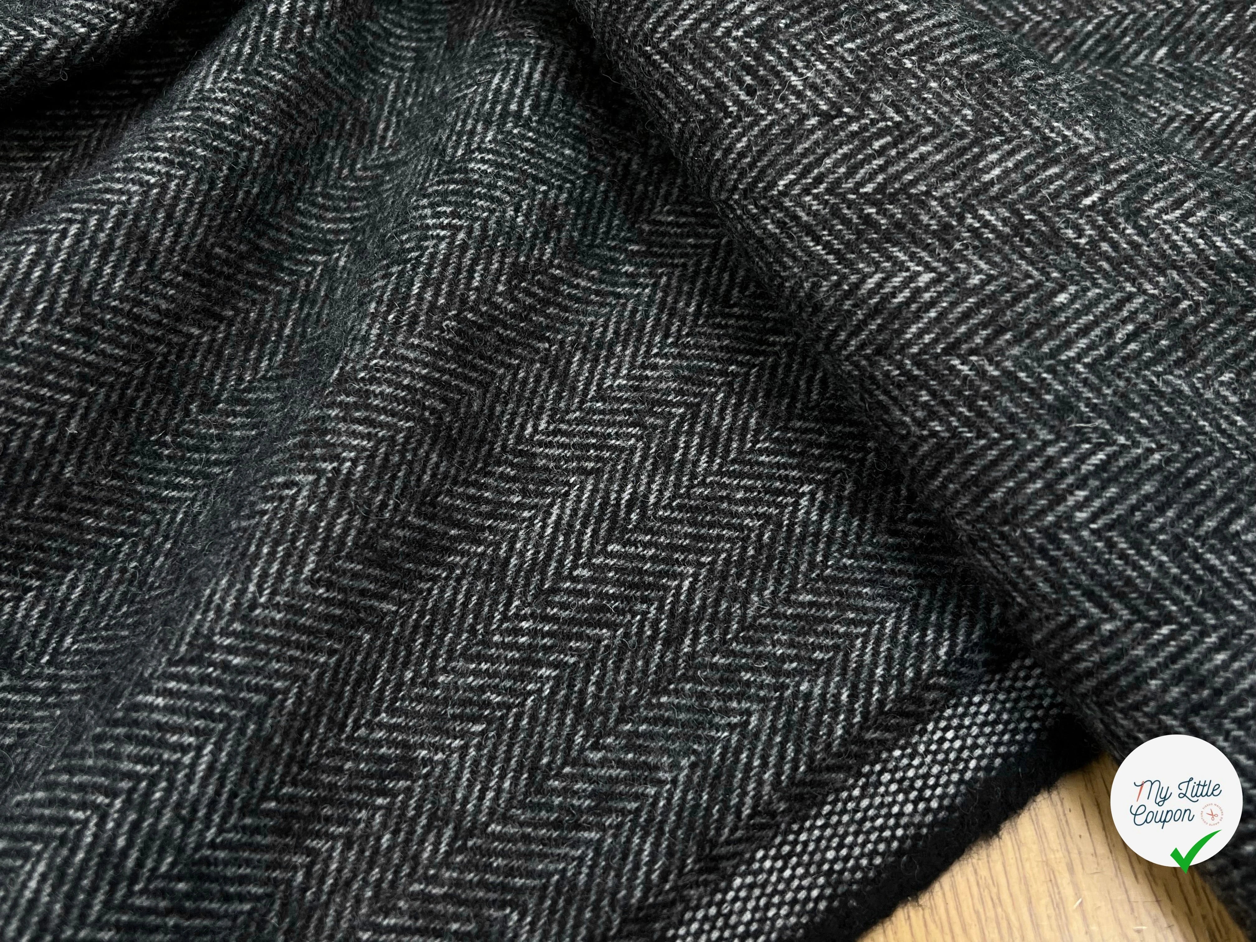 LAINAGE MANTEAU CHEVRON GRIS CHINÉ ASPECT DOUX 150CM - My Little Coupon